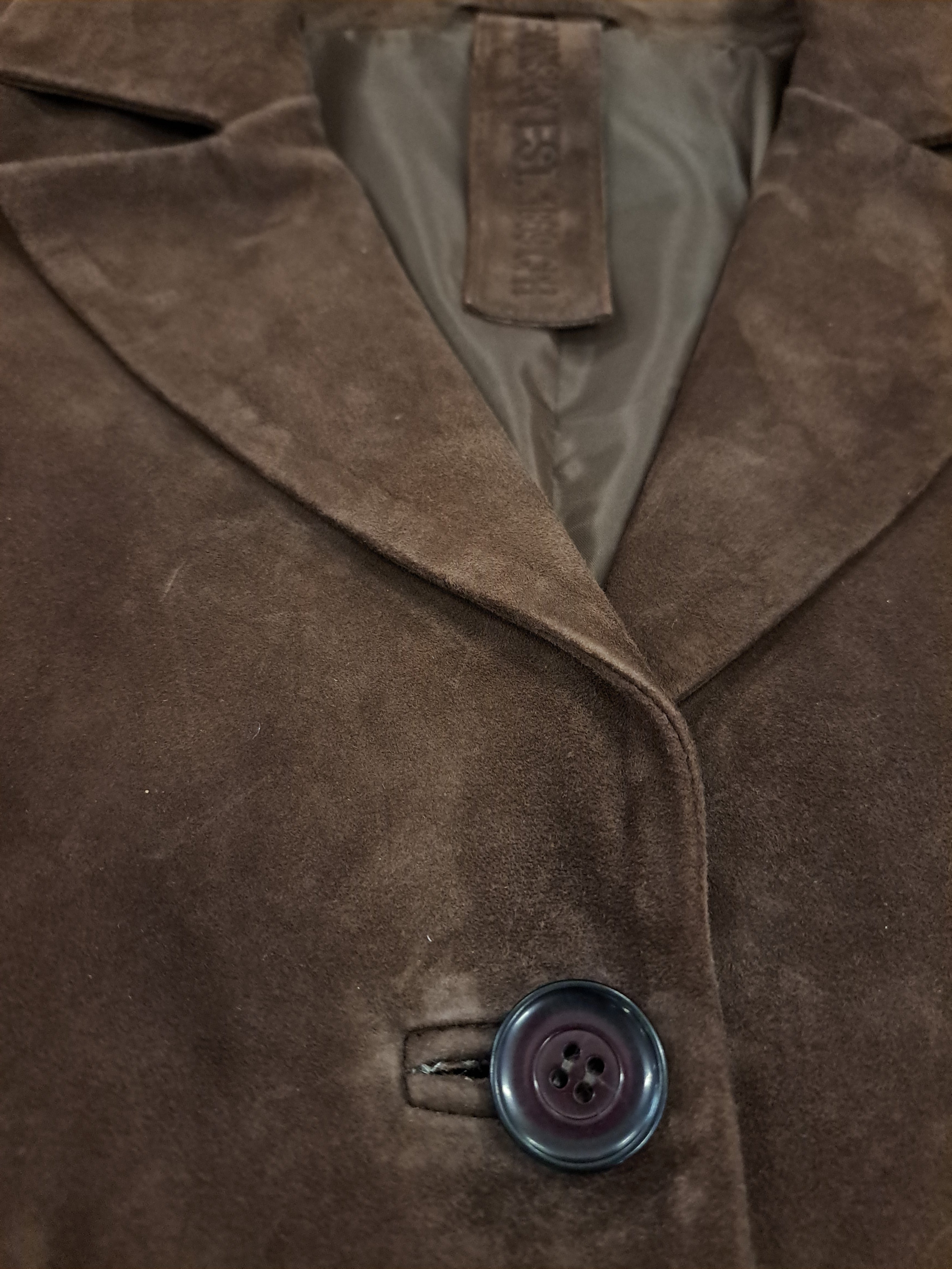 Sasa, 75 cm. - Collar Goat Suede - Women Brown
