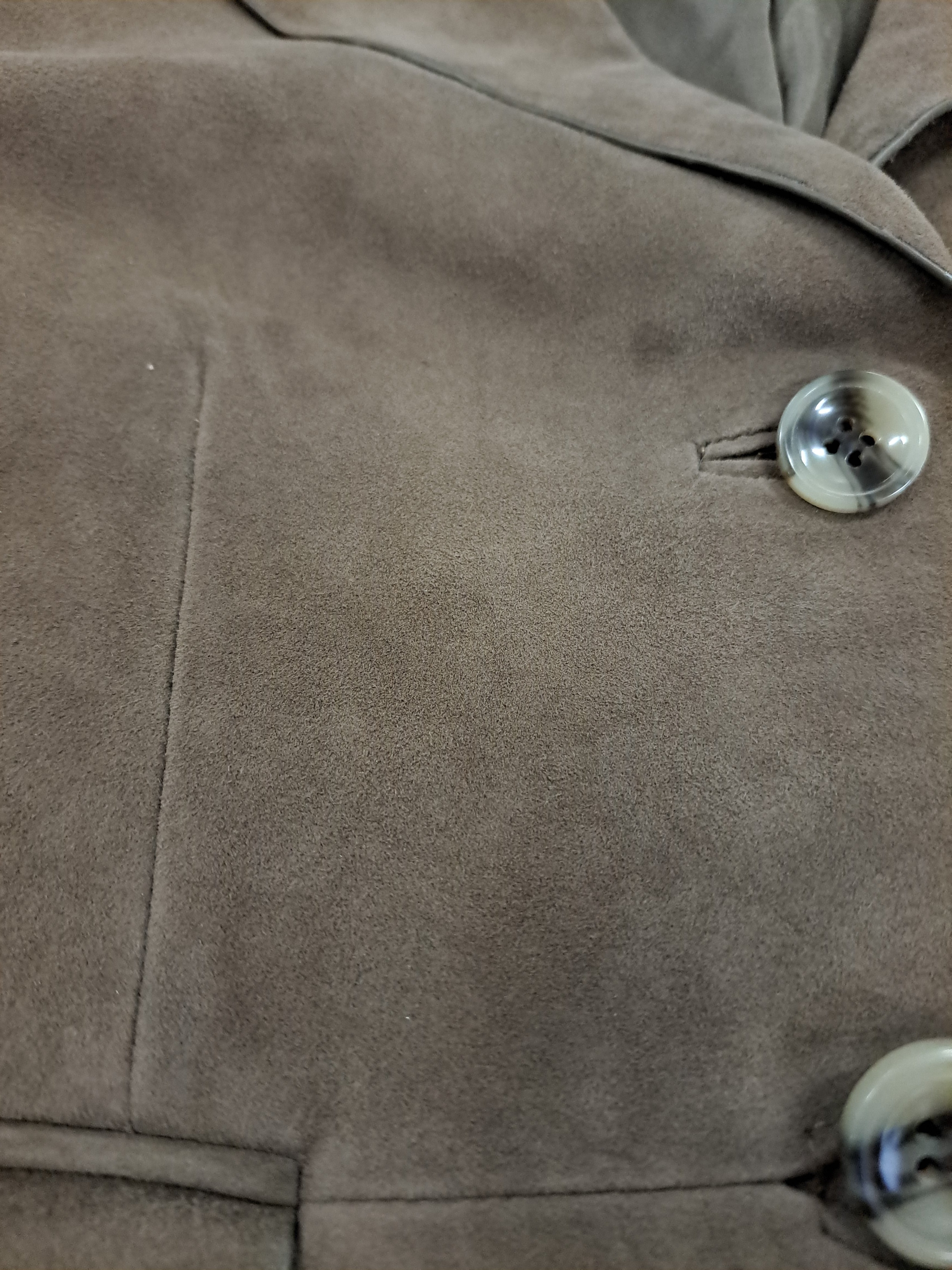 Ingria Blazer, 50 cm. Goat Suede Leather - Women Dark Green