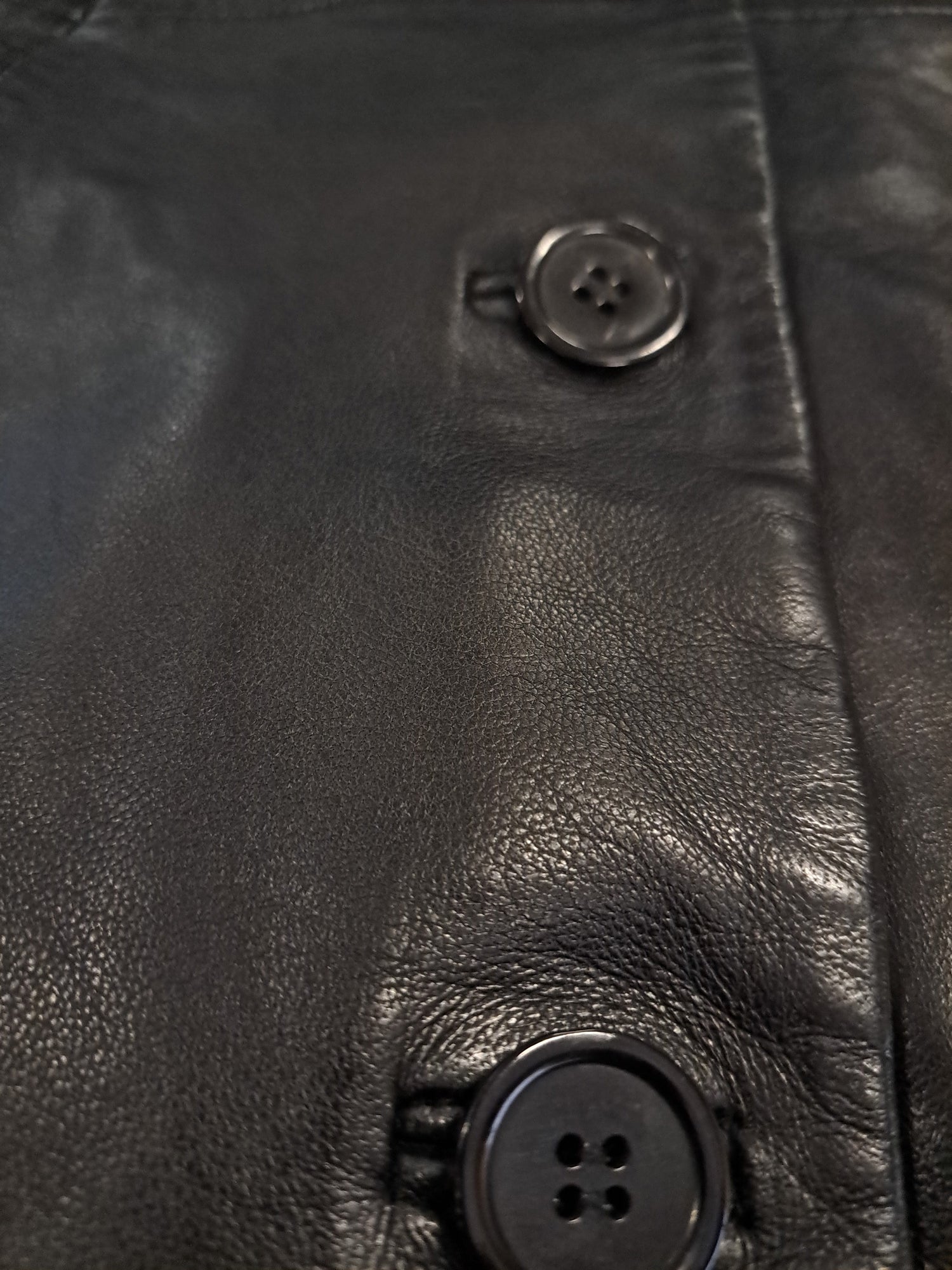Erika, 95 cm. - Collar Lamb Polish Nappa Leather Black 5
