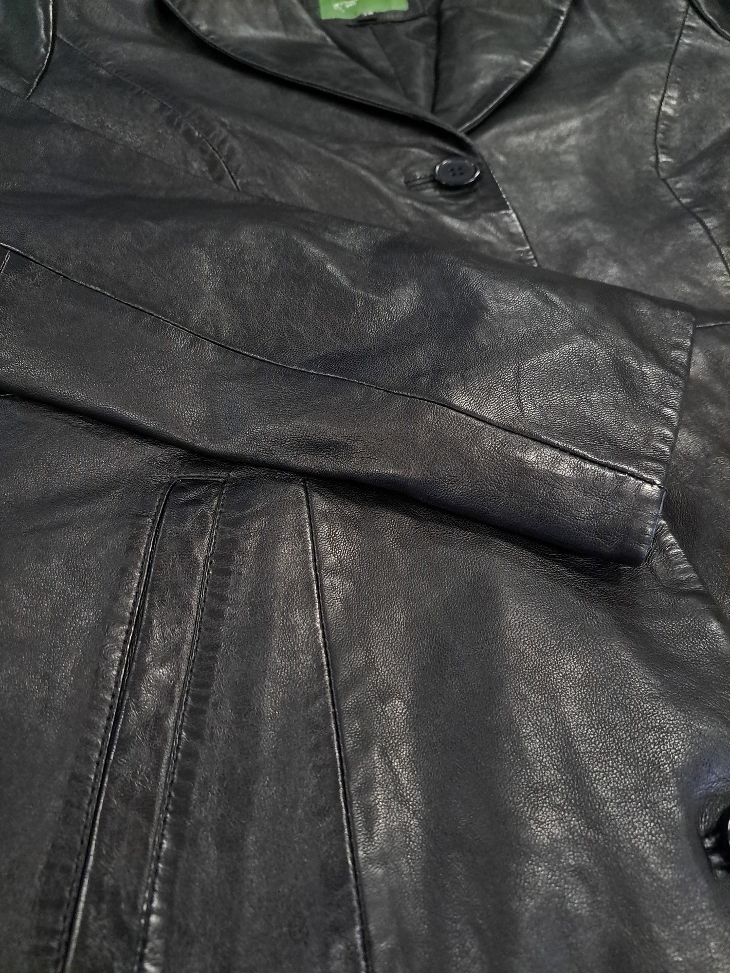 Erika, 95 cm. - Collar Lamb Polish Nappa Leather Black 6