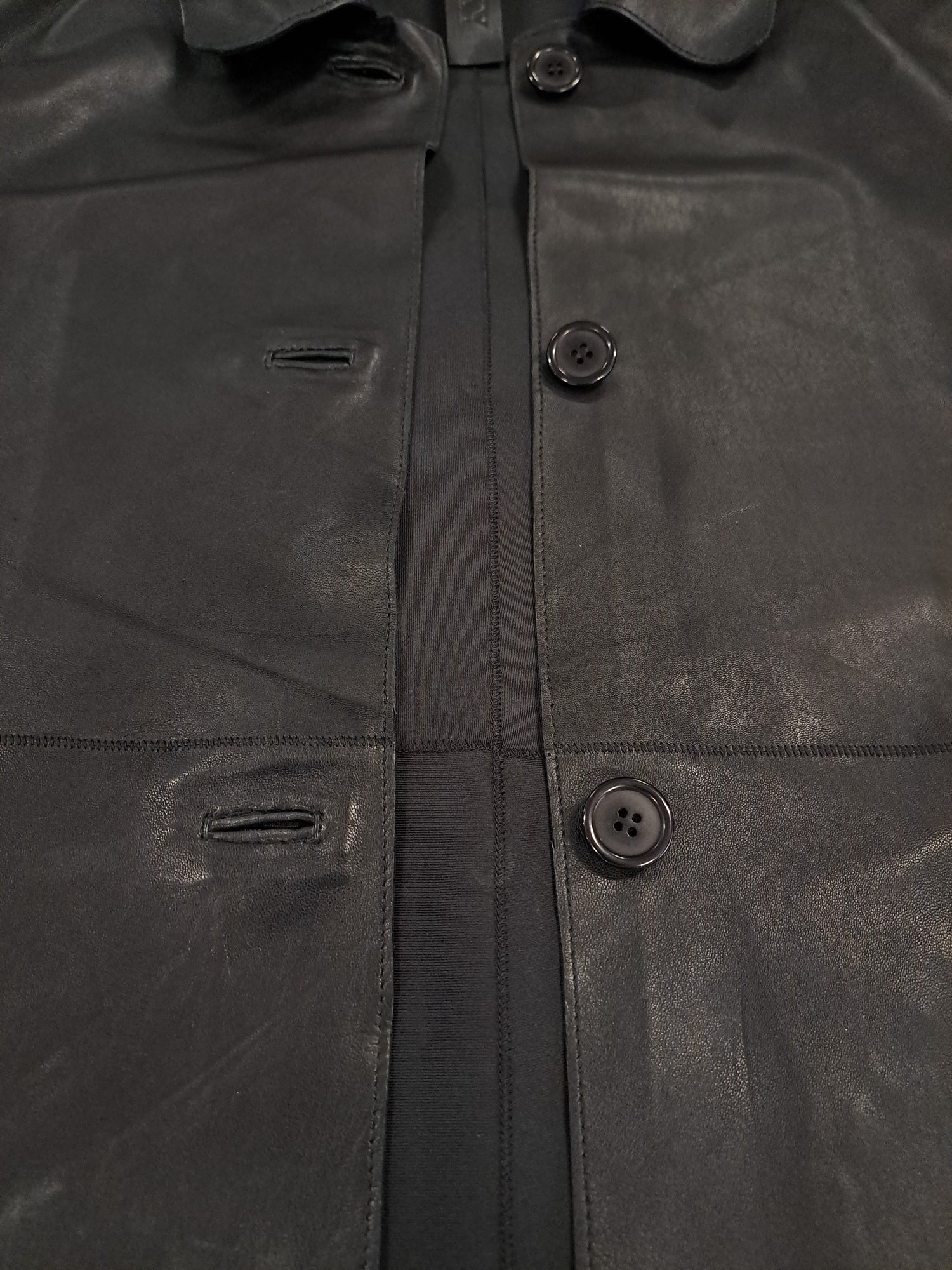 Solana, 68 cm. - Collar Lamb Dior Bonded Leather-Women Black 3