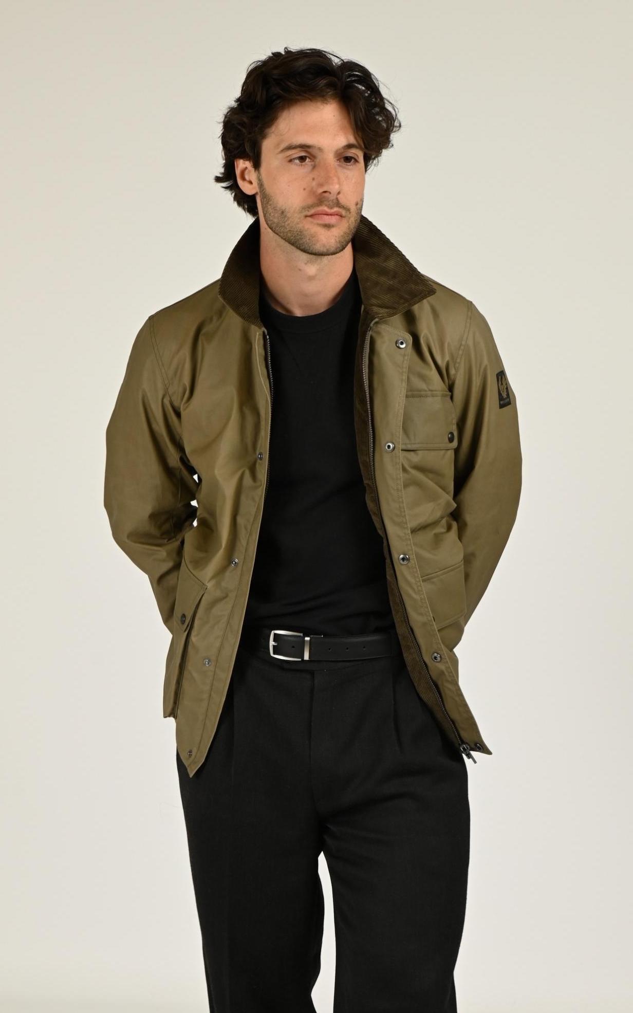 Veste Textile Homme Belstaff, modèle Incline 105810 de couleur dk fatigue green