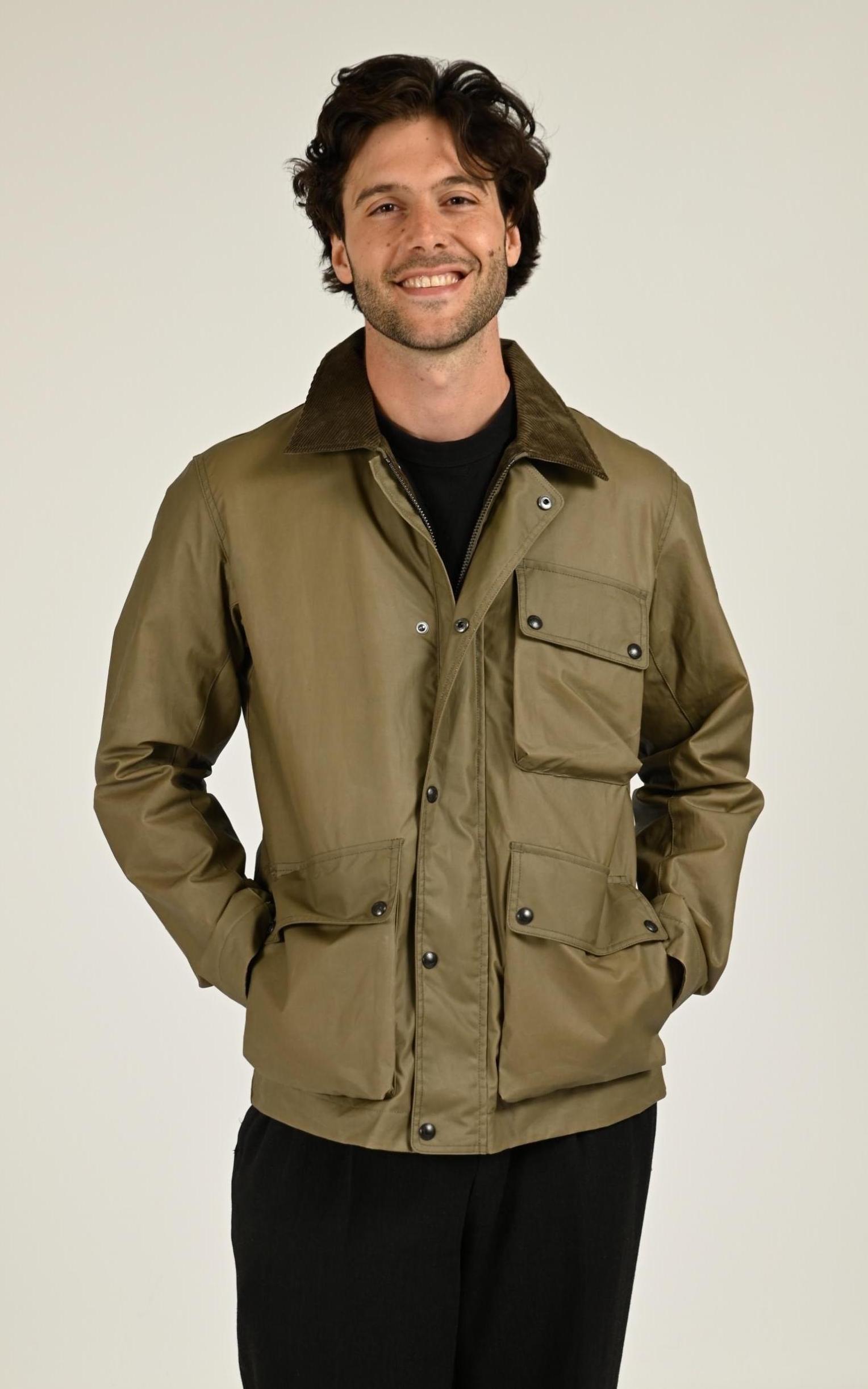 Veste Textile Homme Belstaff, modèle Incline 105810 de couleur dk fatigue green