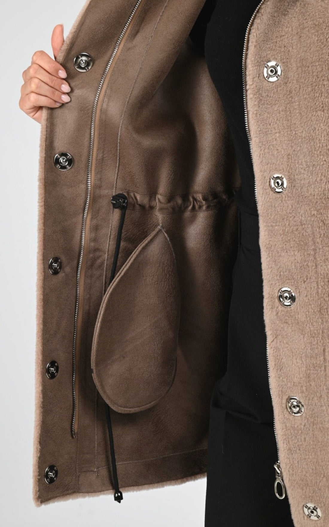 Veste Textile Femme Levinsky, modèle Iric de couleur chestnut