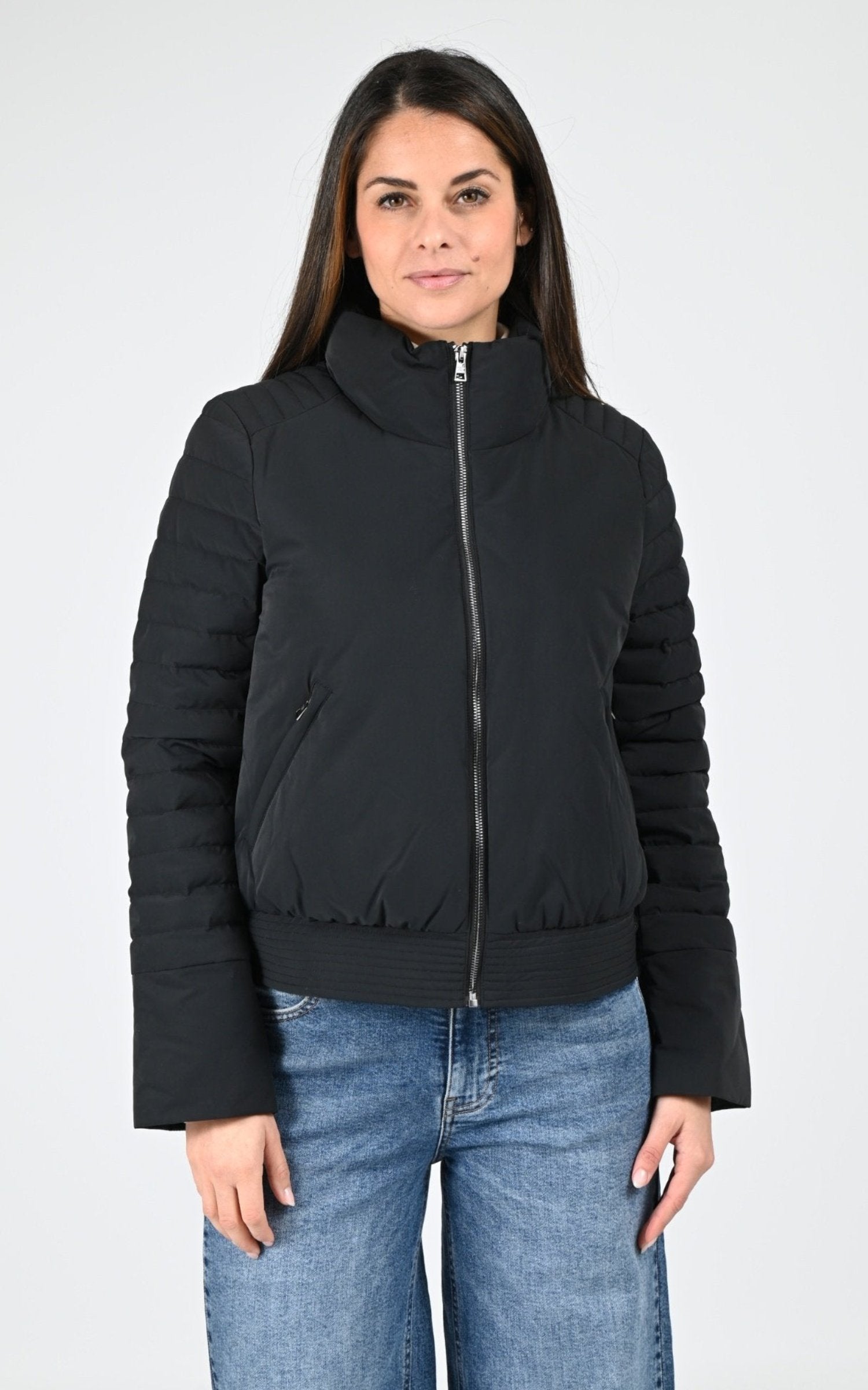 Blouson Textile Femme Soia &amp; Kyo, modèle Isabella de couleur black
