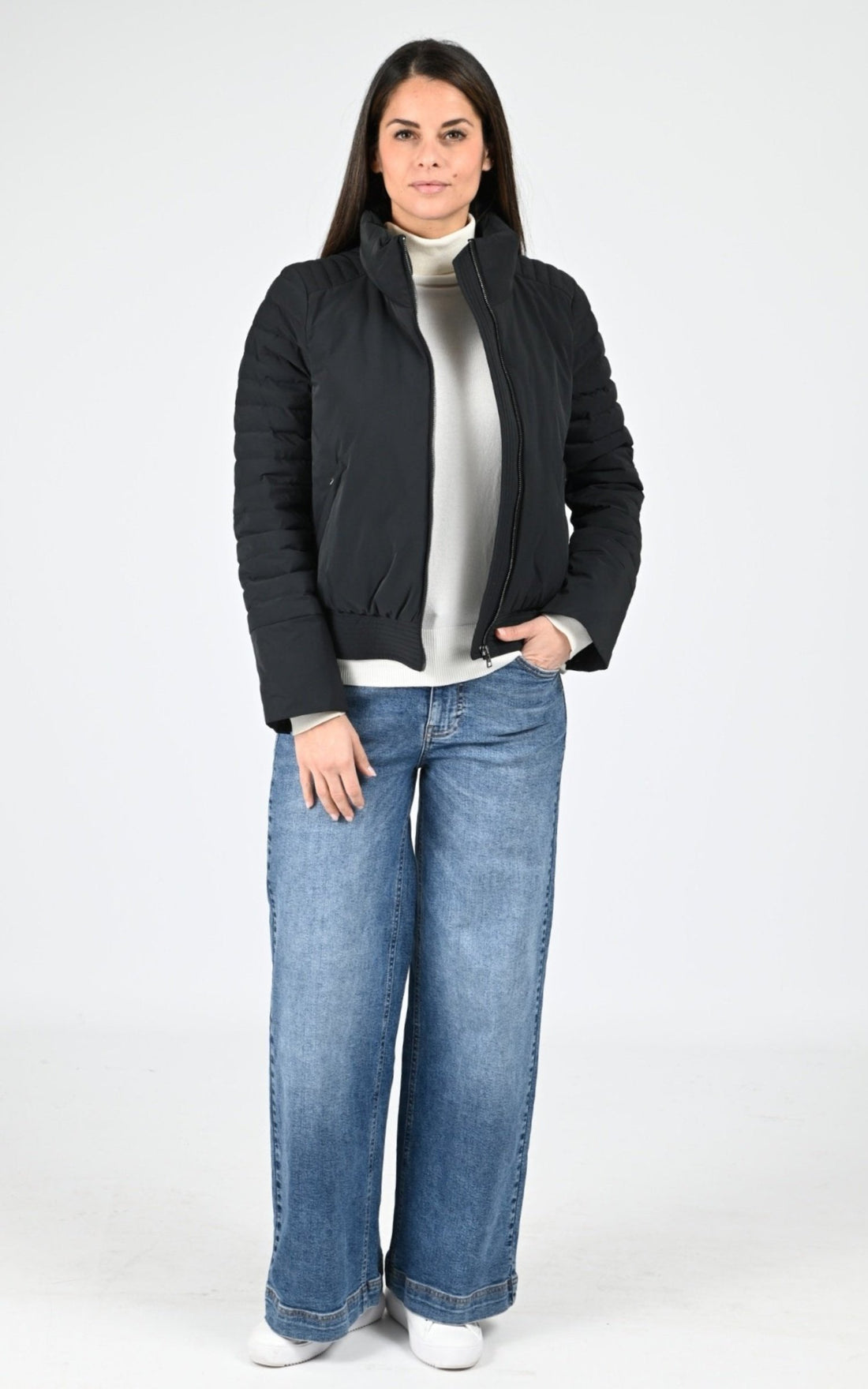 Blouson Textile Femme Soia &amp; Kyo, modèle Isabella de couleur black