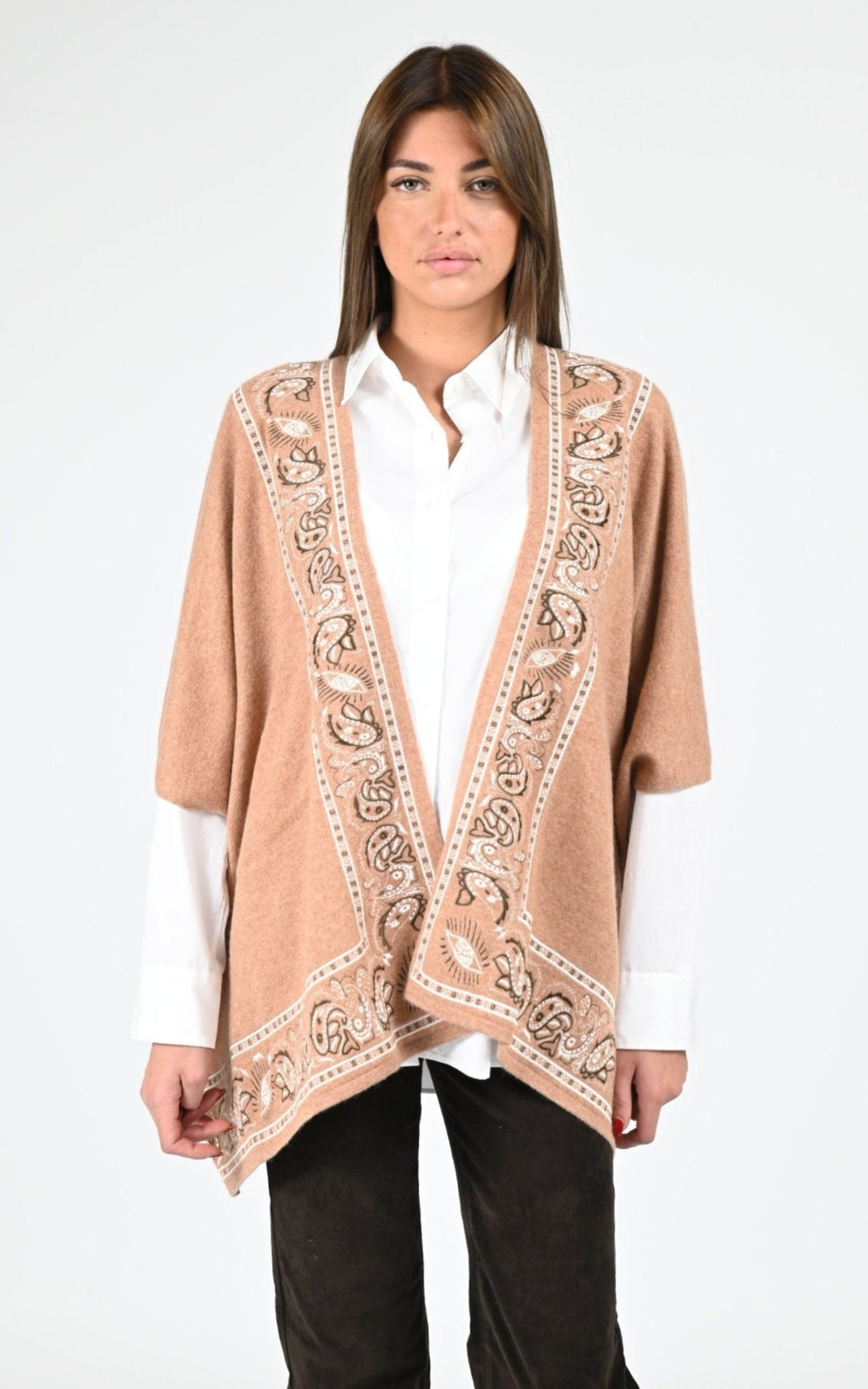 Cape Textile Femme Notshy, modèle Isla 4704117c de couleur camel chine