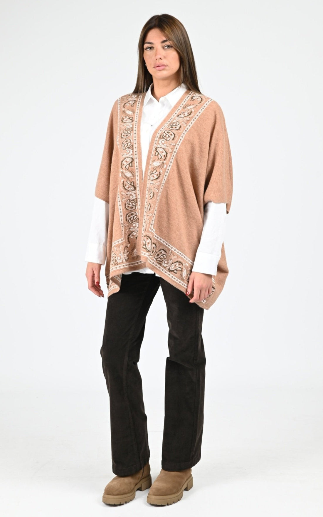 Cape Textile Femme Notshy, modèle Isla 4704117c de couleur camel chine