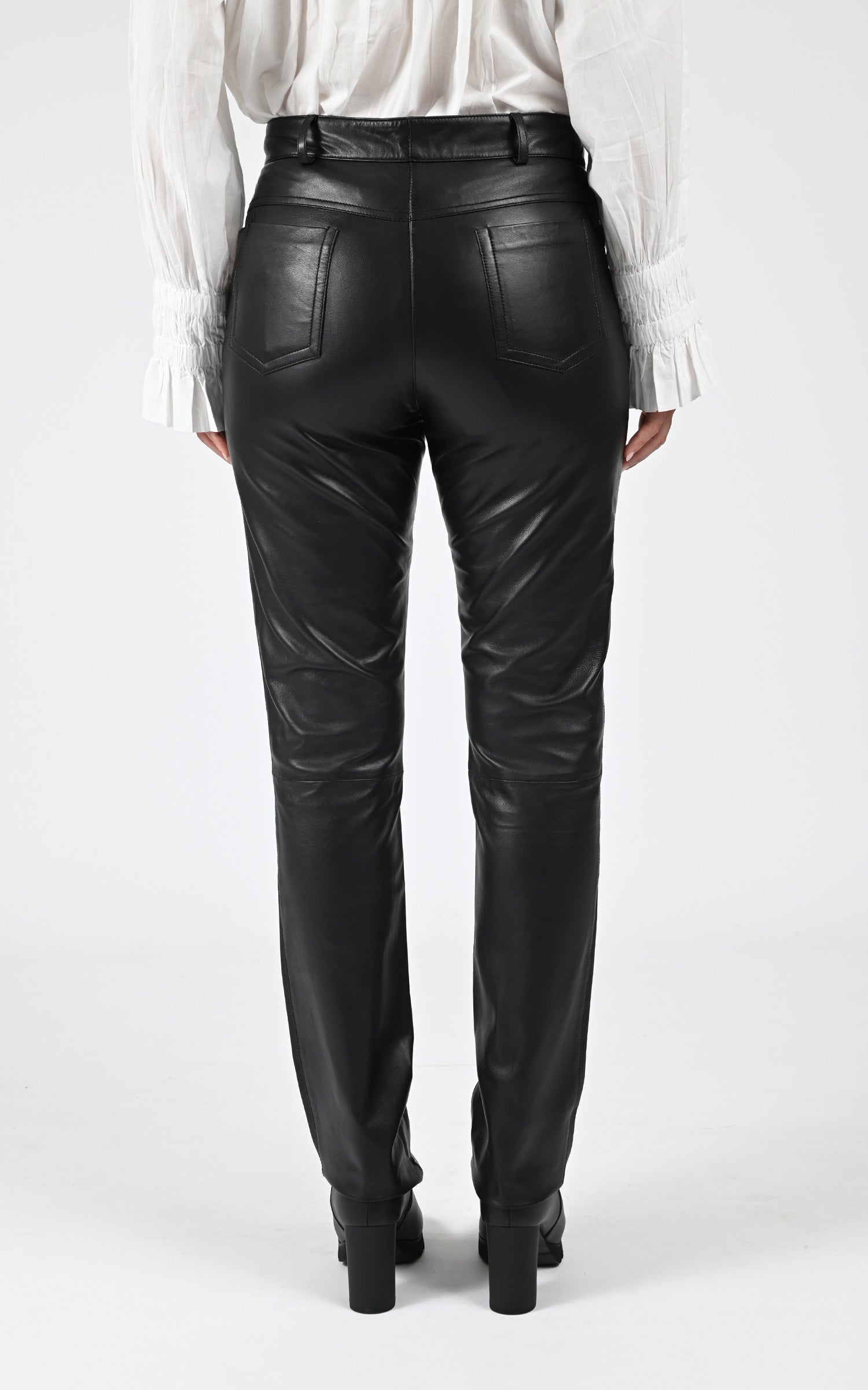 Pantalon slim cuir d& 5