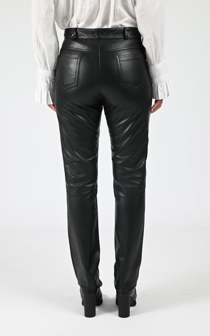 Pantalon slim cuir d&