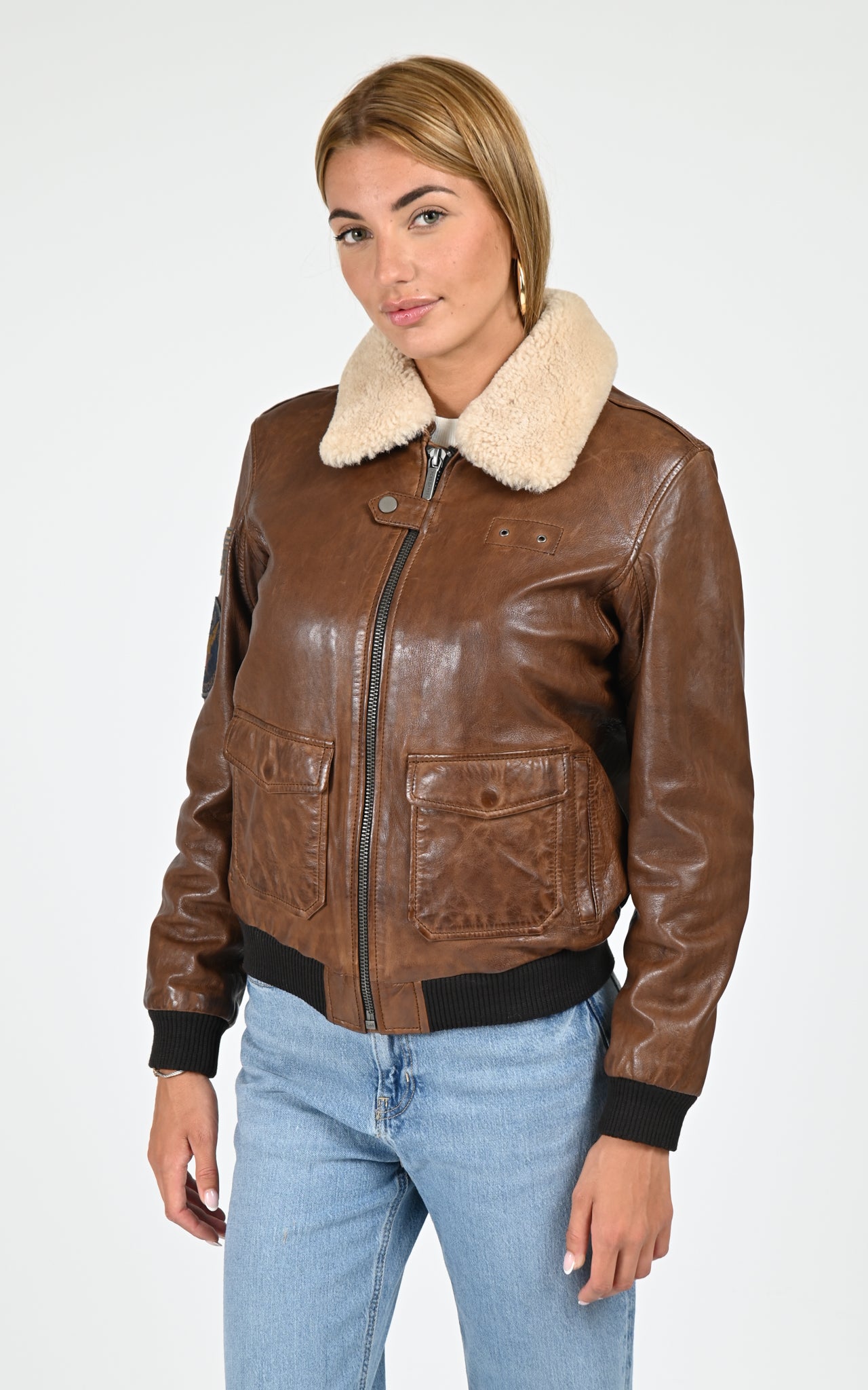 Blouson aviateur Air Pilot cuir d& 1