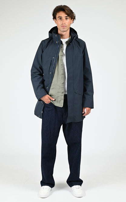 Parka longue GORE-TEX bleu marine