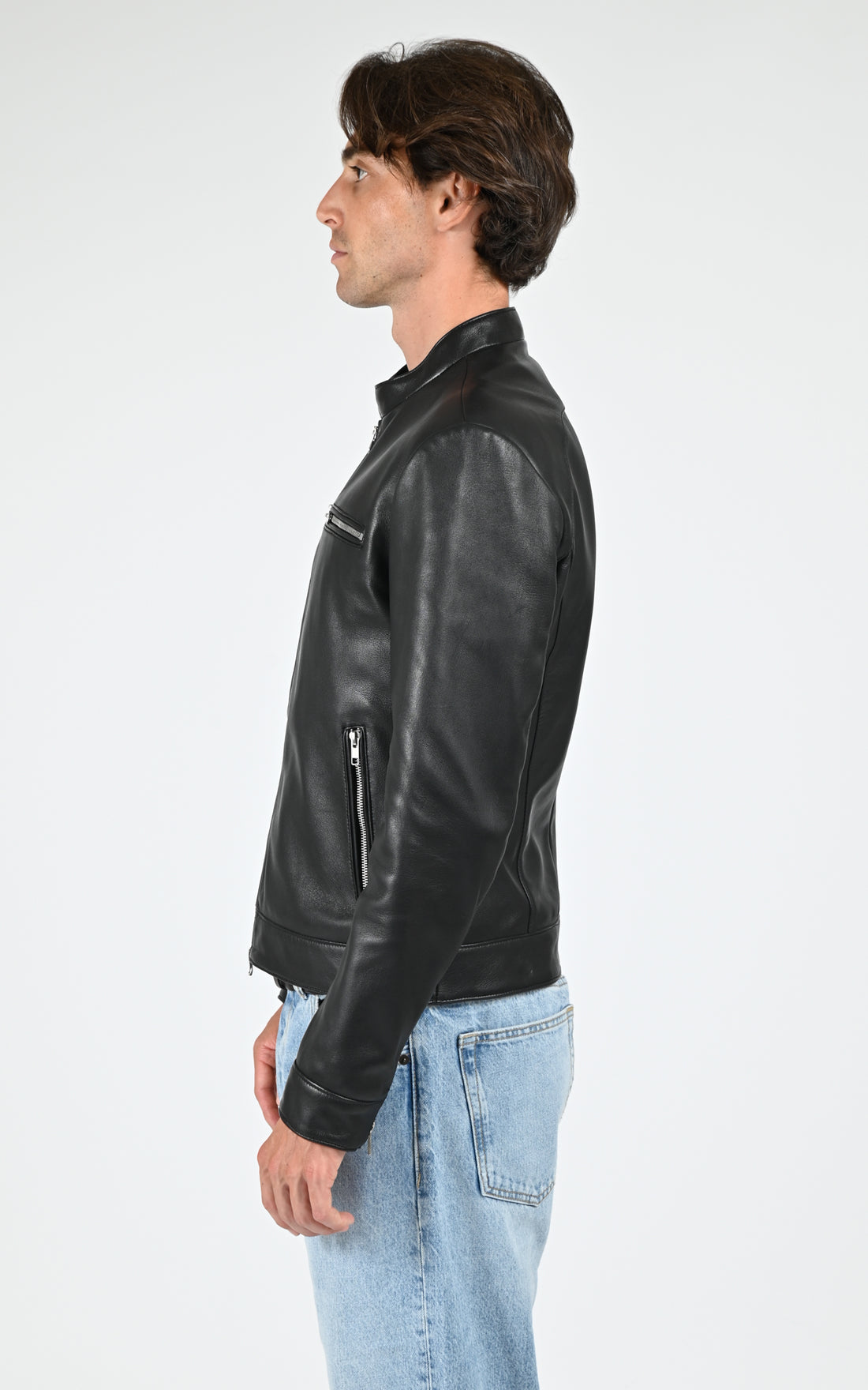Blouson cuir Biker noir