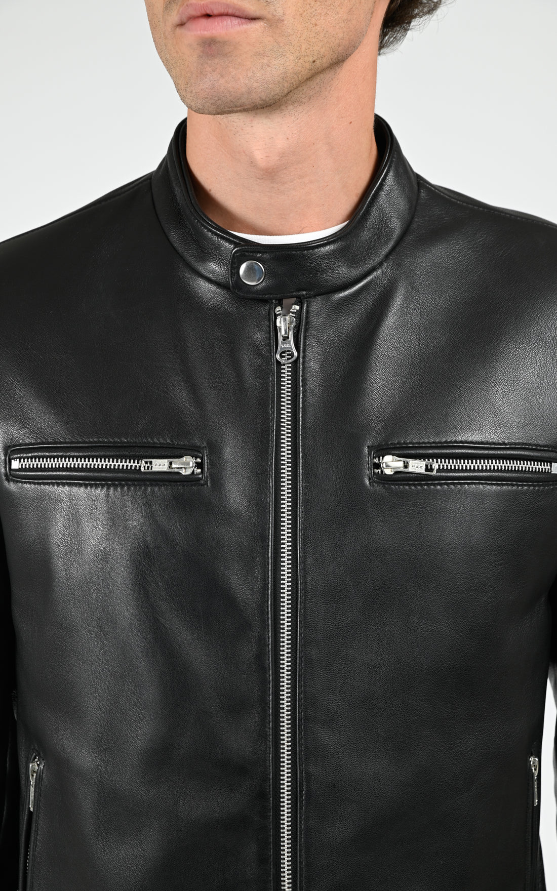 Blouson cuir Biker noir