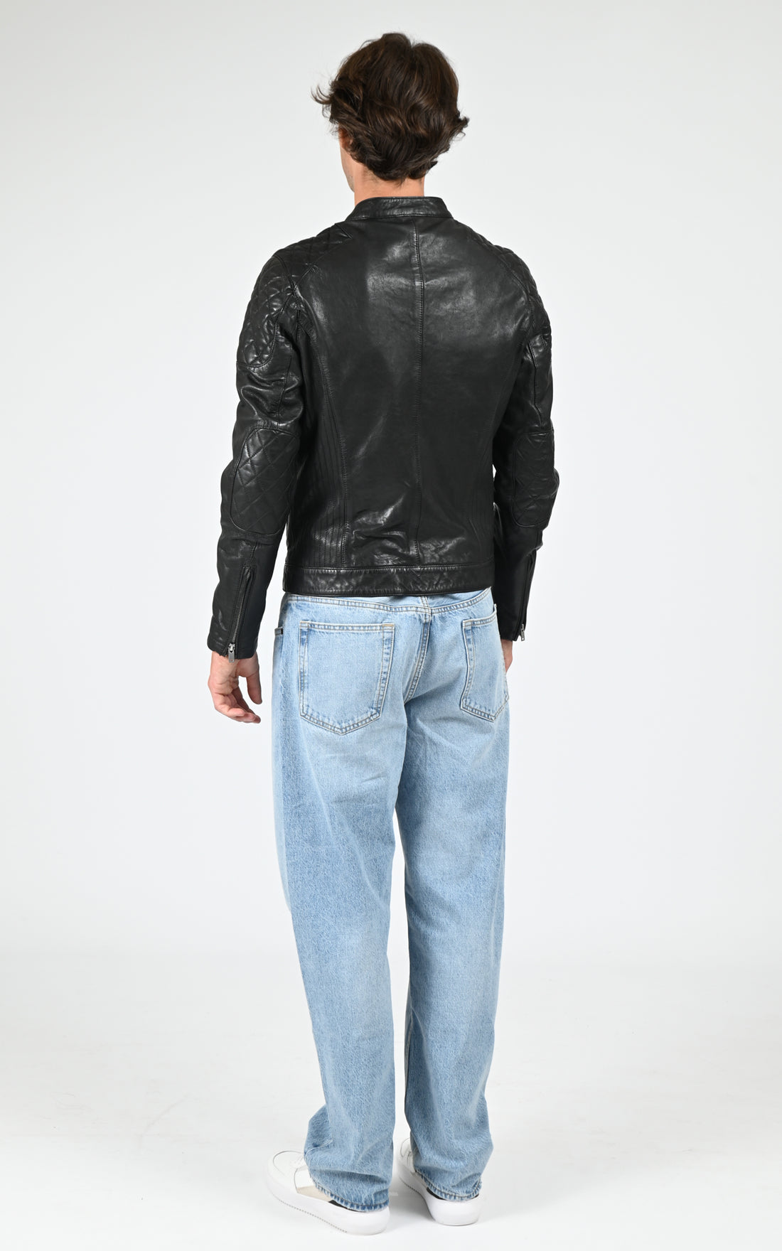 Blouson cuir agneau Cruise noir