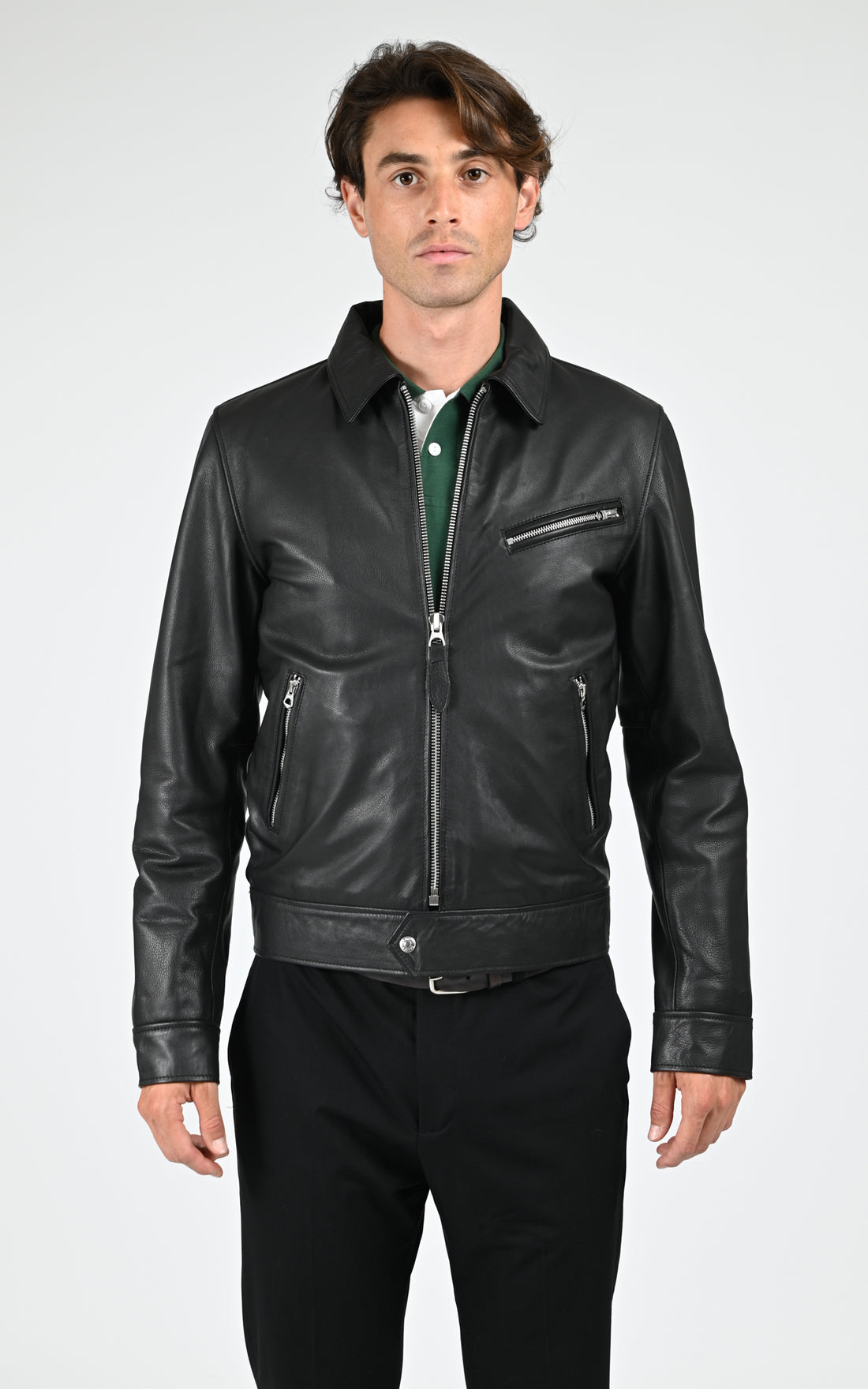 Blouson cuir LCMONTANA noir