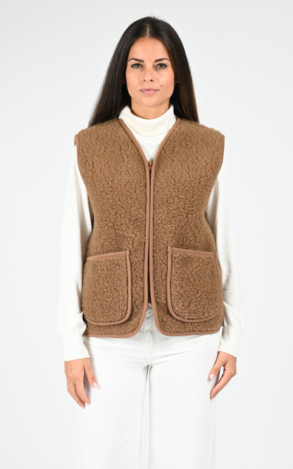 Gilet mouton Cool marron