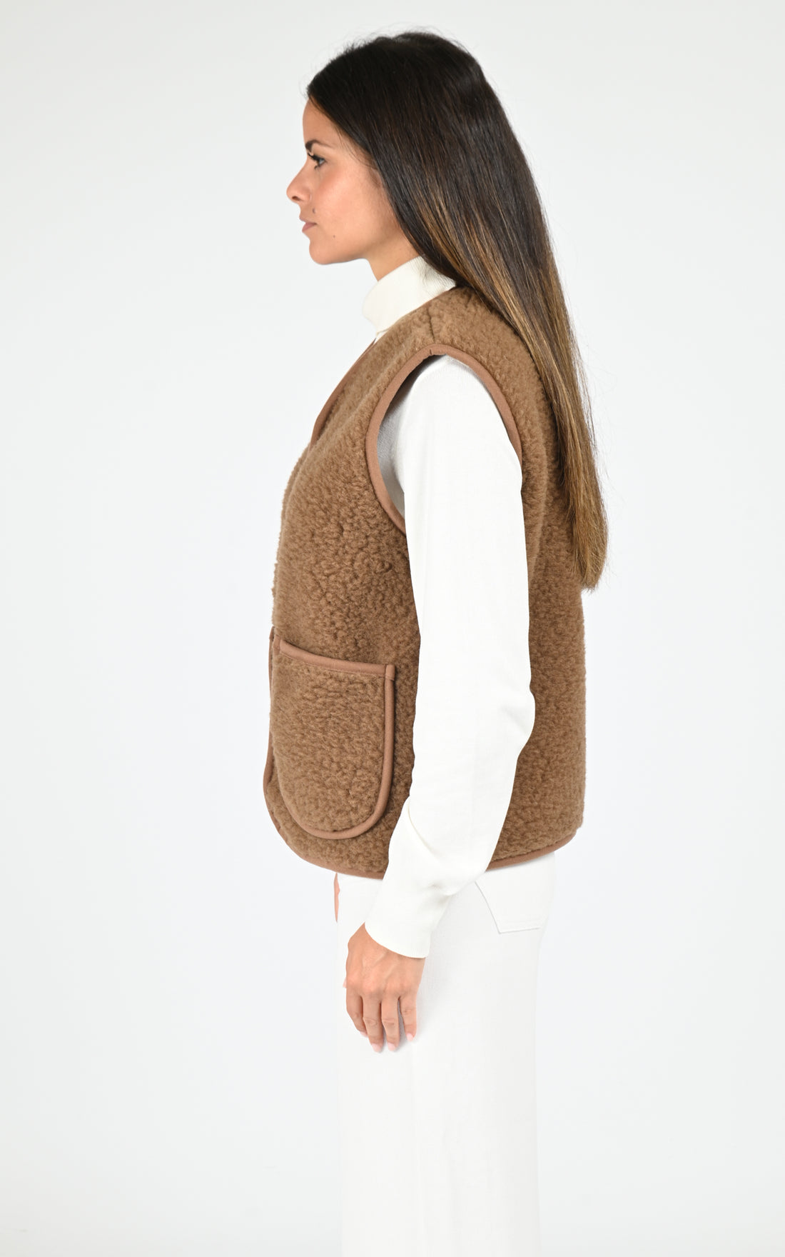 Gilet mouton Cool marron
