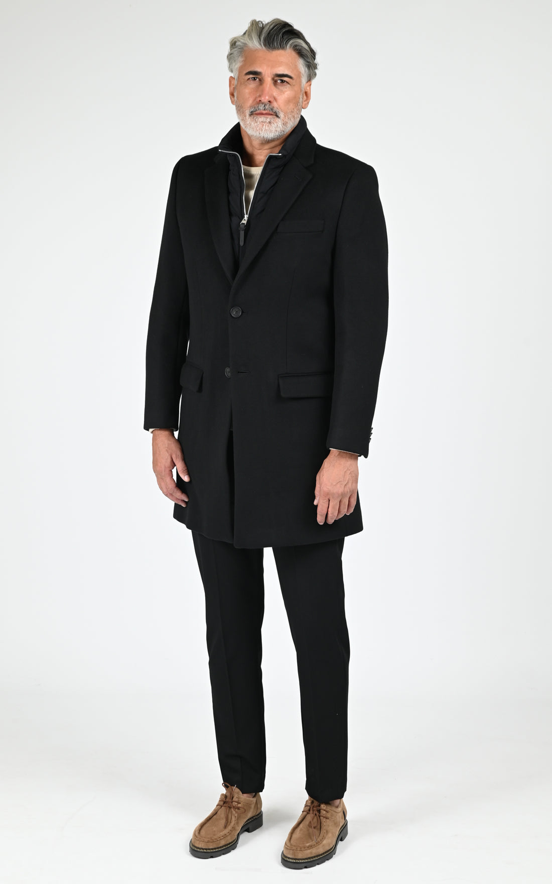 Manteau pardessus laine SKAI-SLB noir