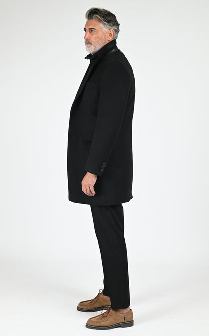 Manteau pardessus laine SKAI-SLB noir