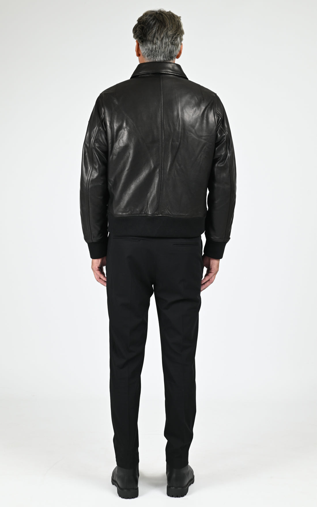 Blouson chaud cuir Pilot Jacket noir