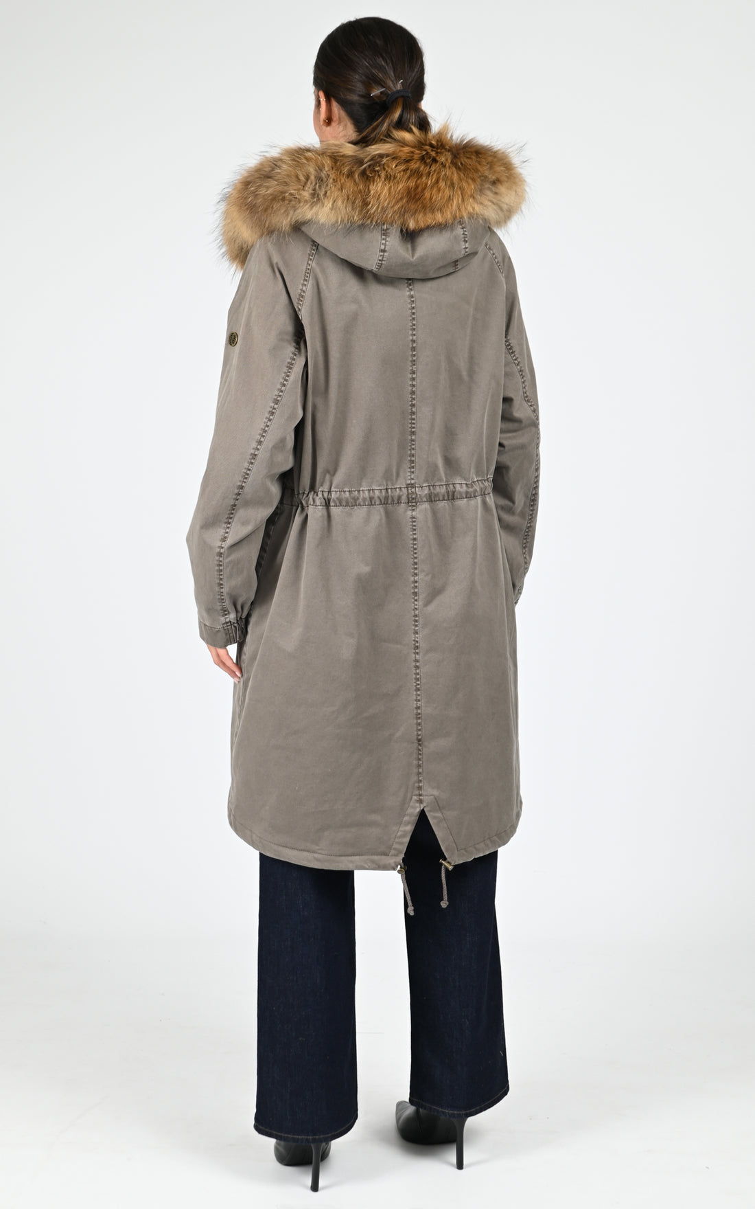 Parka longue toile army Emma kaki
