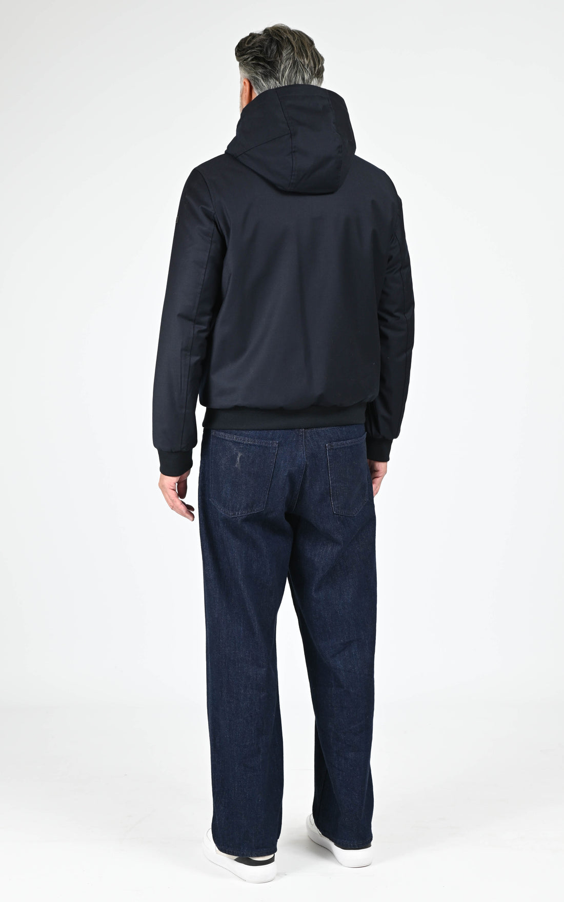 Veste à capuche laine Vigo bleu marine