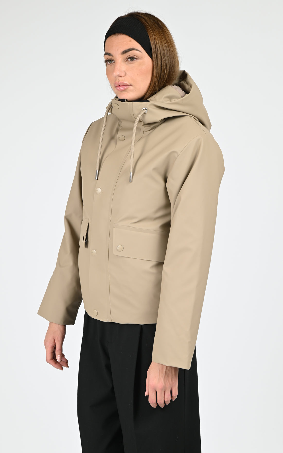 Parka courte beige