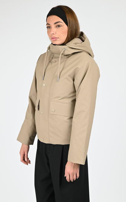 Parka courte beige