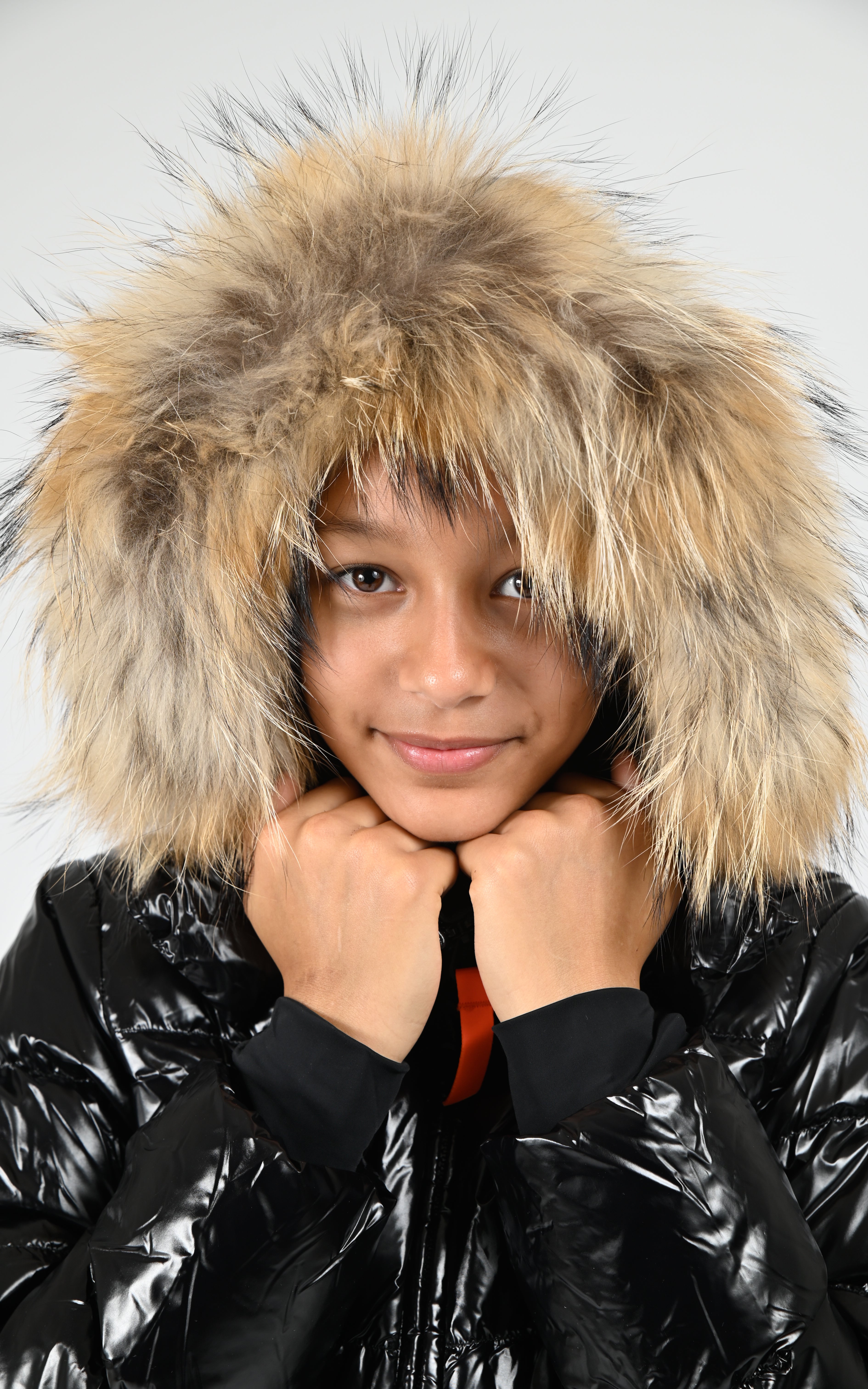 Doudoune brillante Little Olga Bright noir