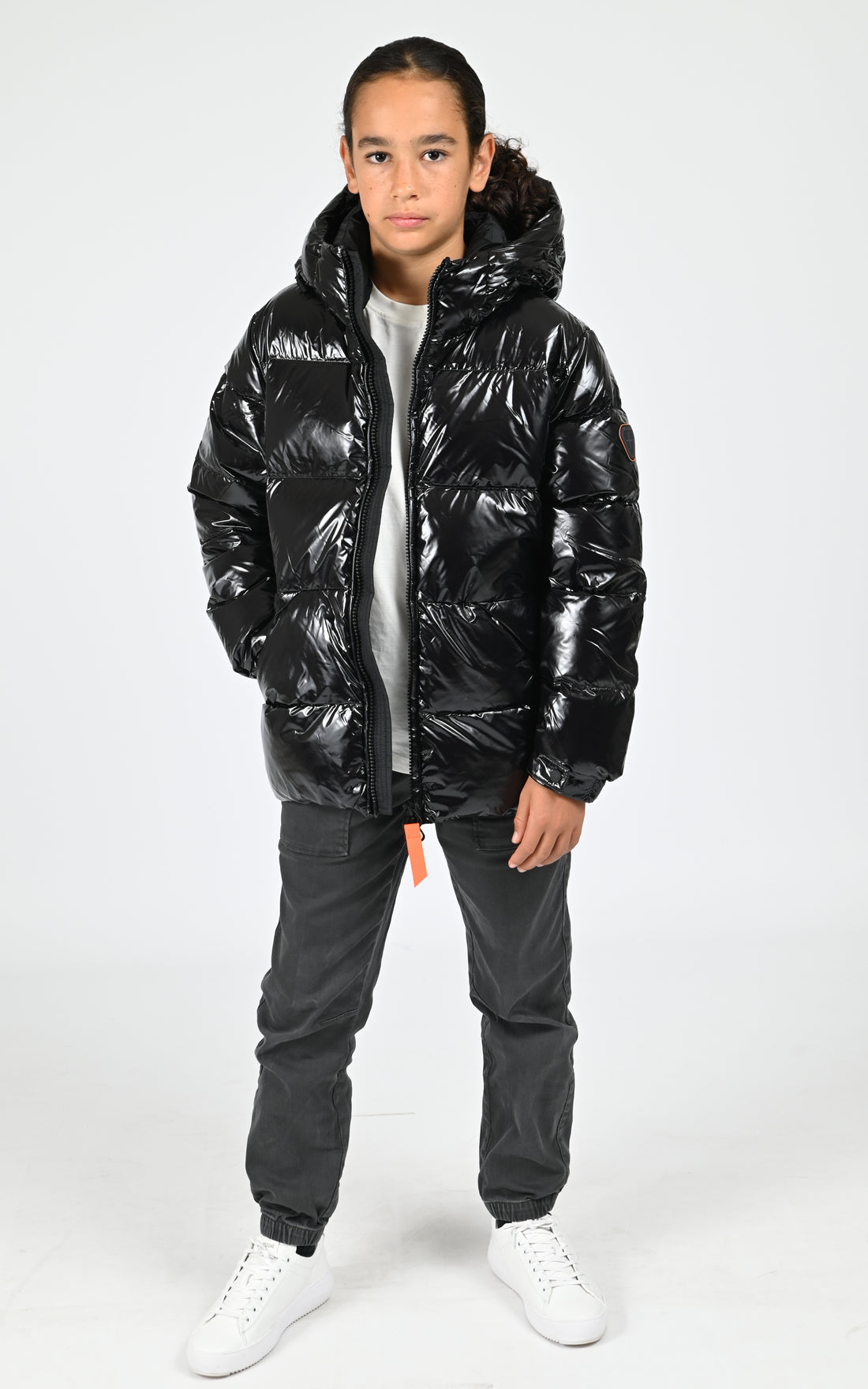 Doudoune brillante Little Vianney Bright noir