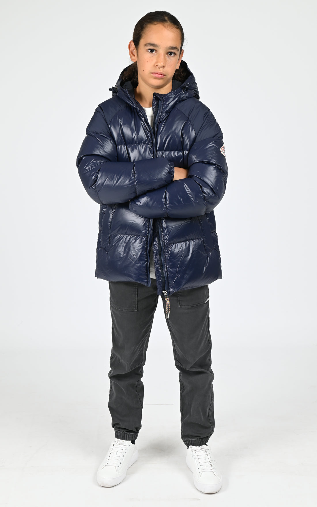 Doudoune à capuche Sten mixte bleu marine