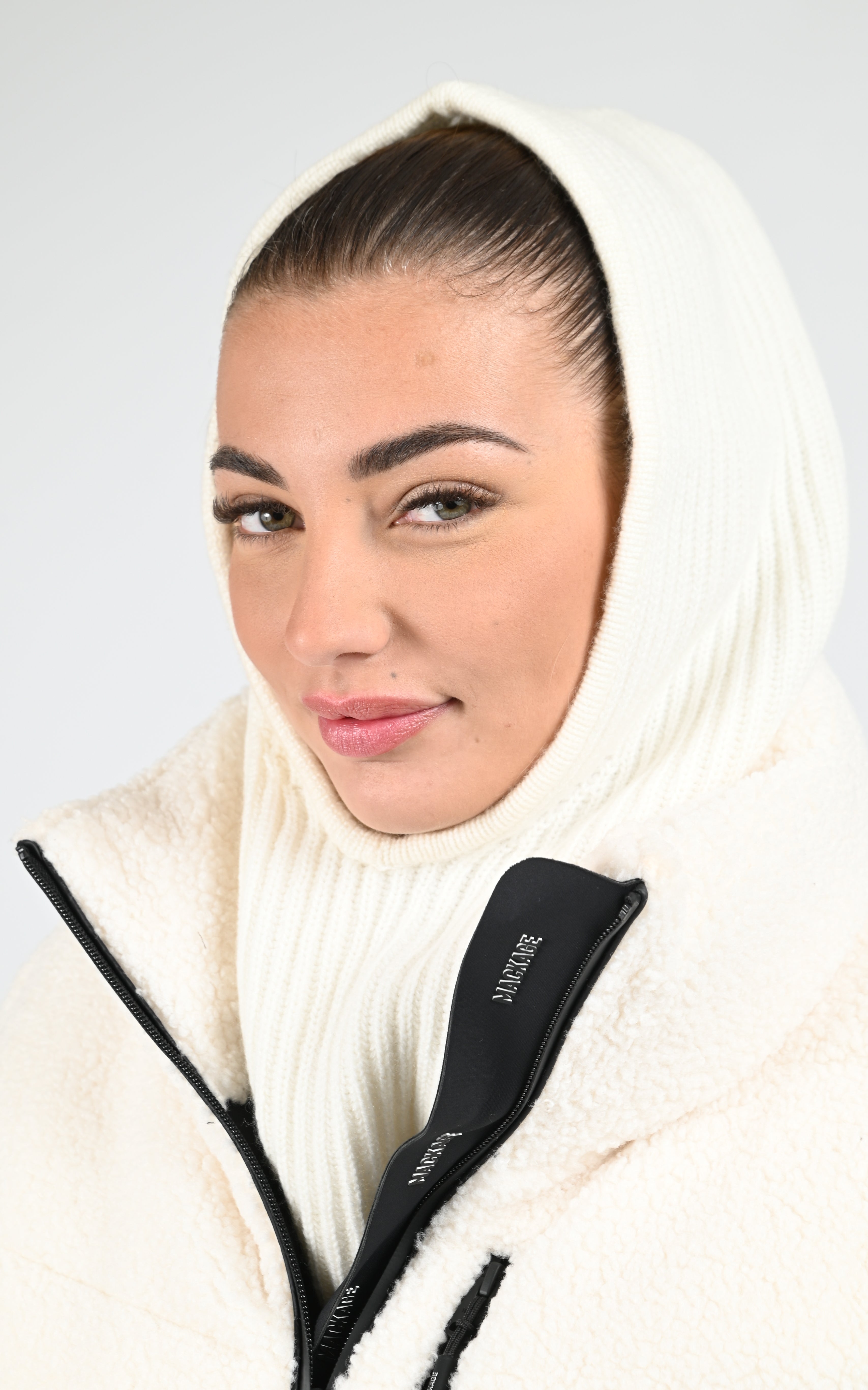 Cagoule laine Lita beige