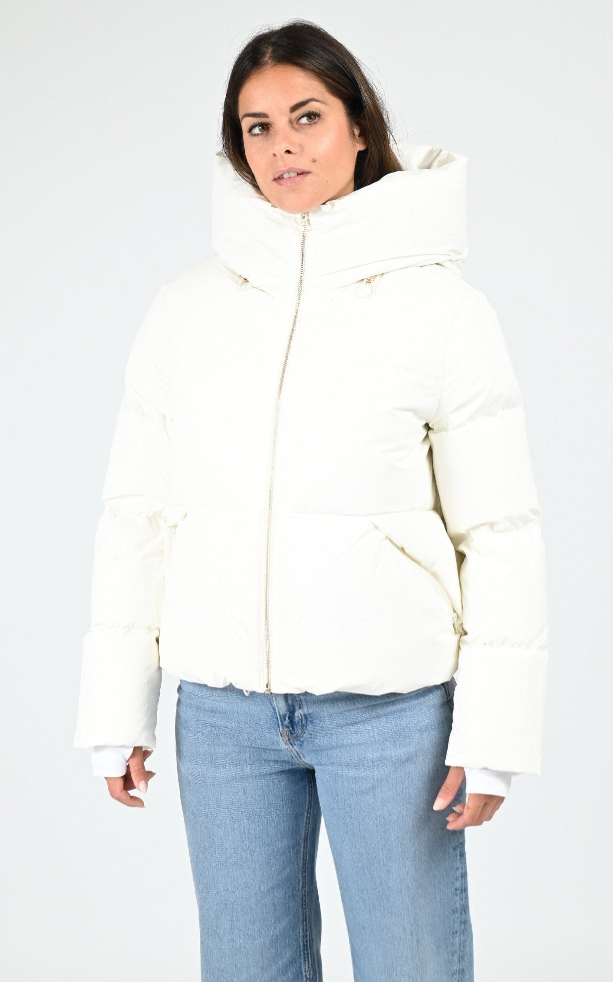 Doudoune courte Iroh blanc 1