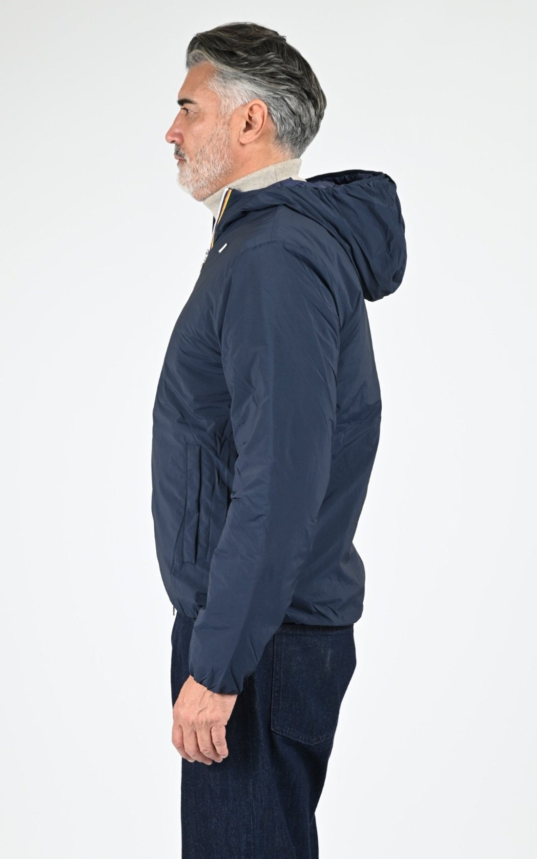 Veste Textile Homme K-Way, modèle Jack plain warm k2136dw de couleur blue depth k89