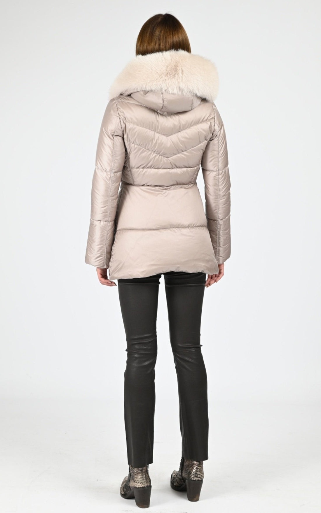 Doudoune Textile Femme Flo-Clo, modèle Jamille de couleur pietra