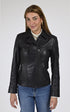 Blouson Cuir Femme La canadienne, modèle Janni de couleur noir