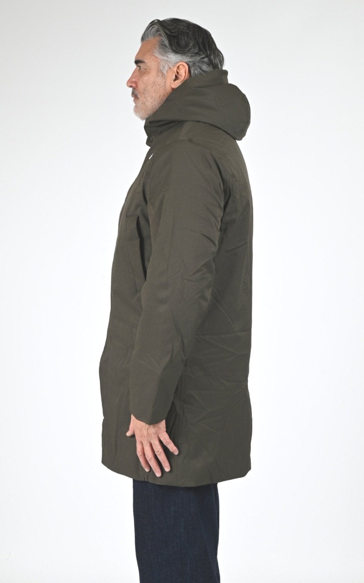 3/4 Textile Homme K-Way, modèle Jarno twill marmotta k8133fw de couleur black olive blue b2v 3