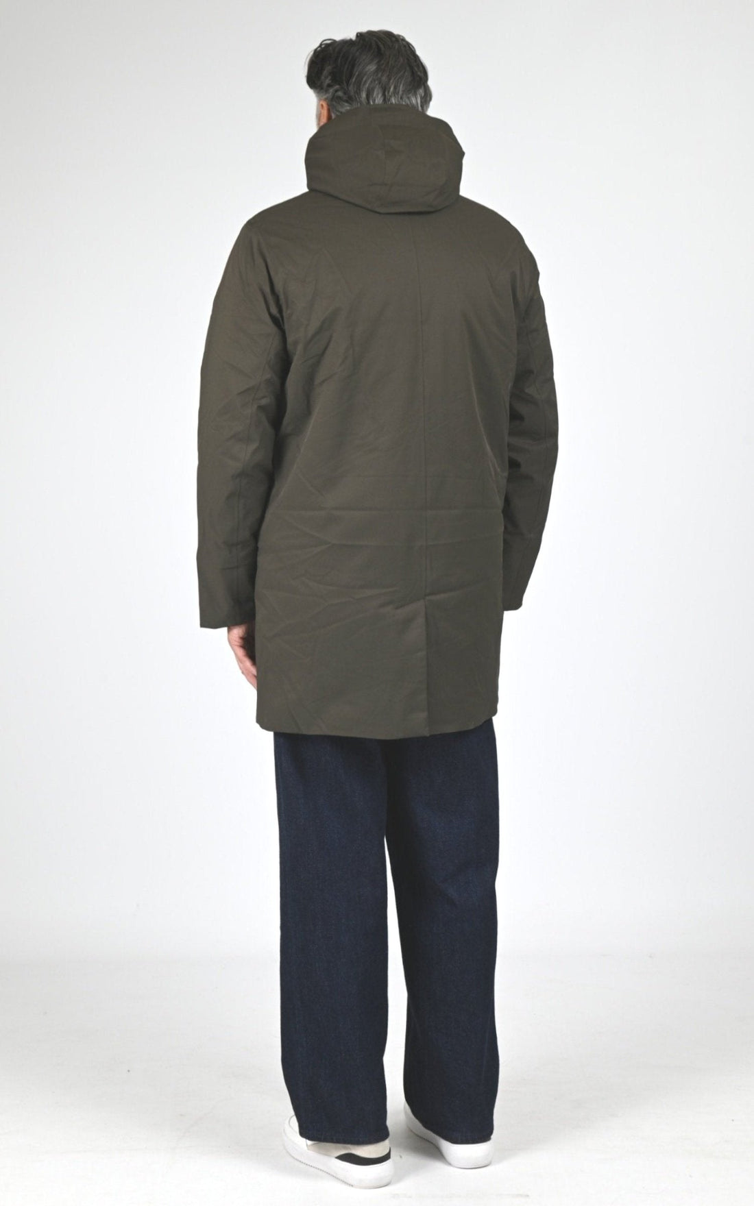 3/4 Textile Homme K-Way, modèle Jarno twill marmotta k8133fw de couleur black olive blue b2v