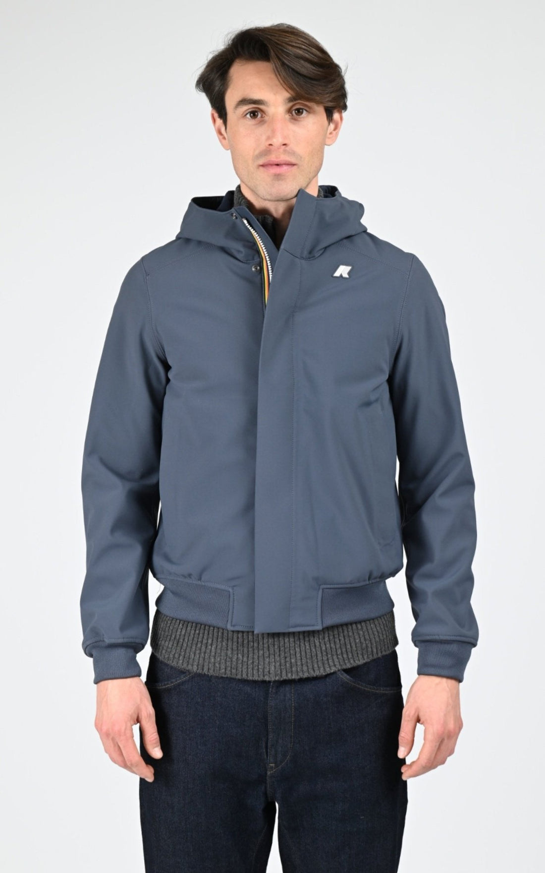 Blouson Textile Homme K-Way, modèle Joachim bonded k3135kw de couleur blue airforce b2h