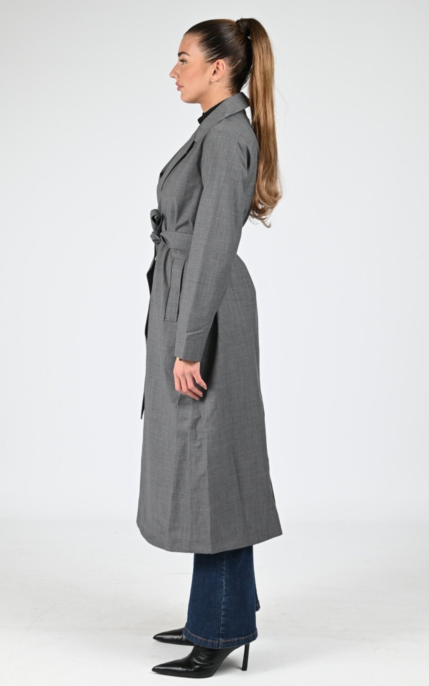 Trench Textile Femme K-Way, modèle Jorance k21476w de couleur grey bb5 2