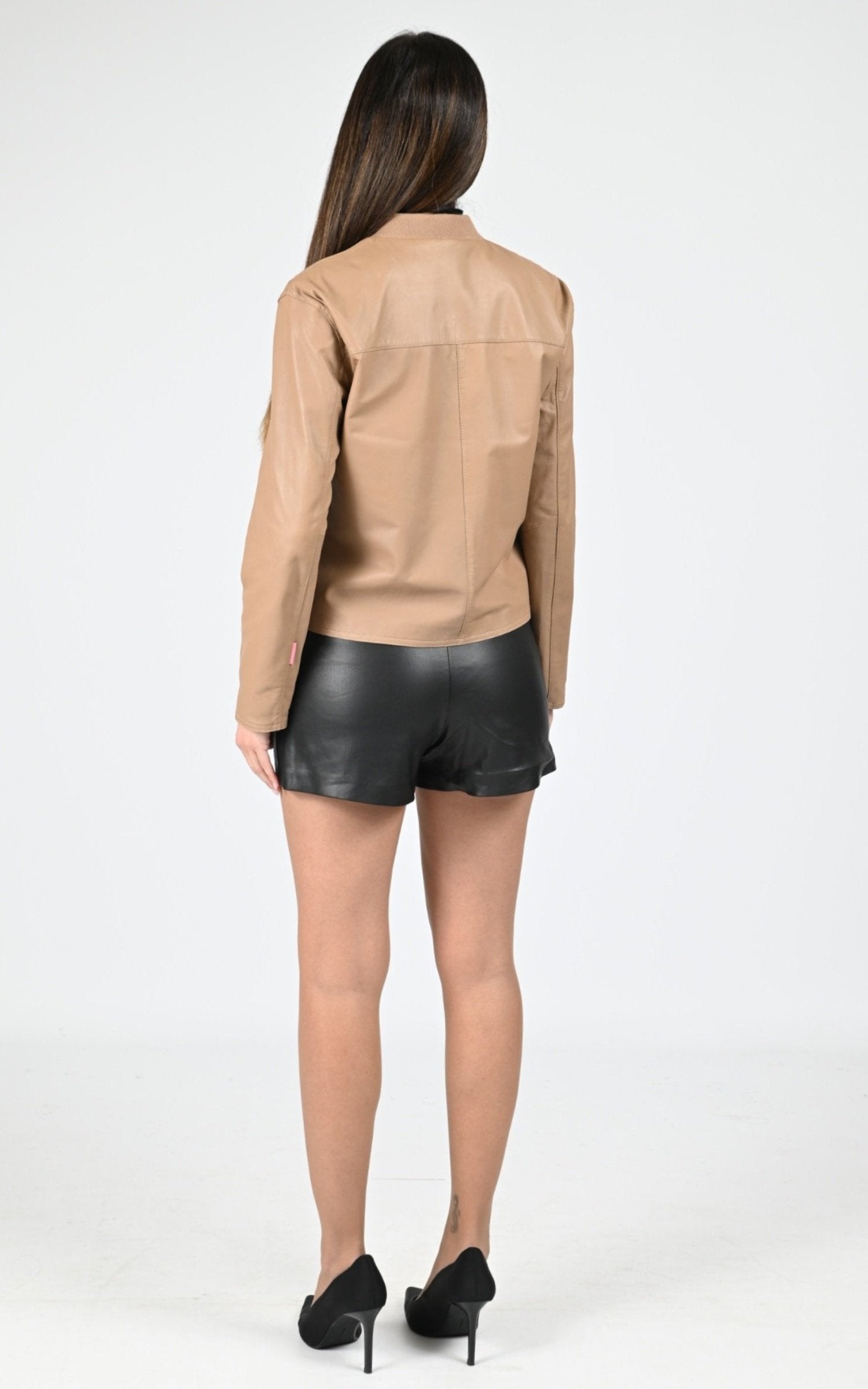 Blouson Cuir Femme Cuirco, modèle Julia 65231 de couleur bicolor 9 621 4