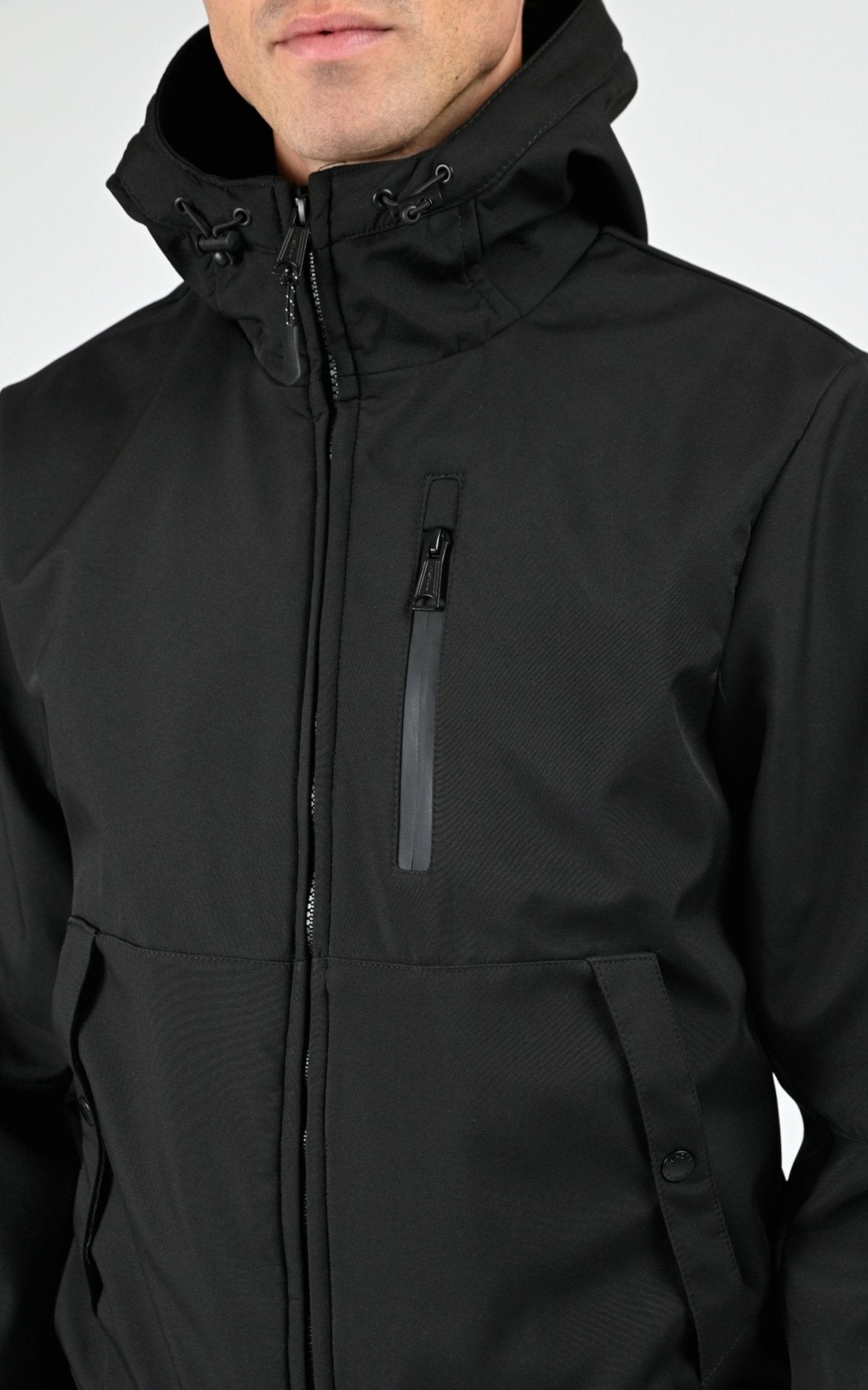 Veste Textile Homme Schott, modèle Kale de couleur noir