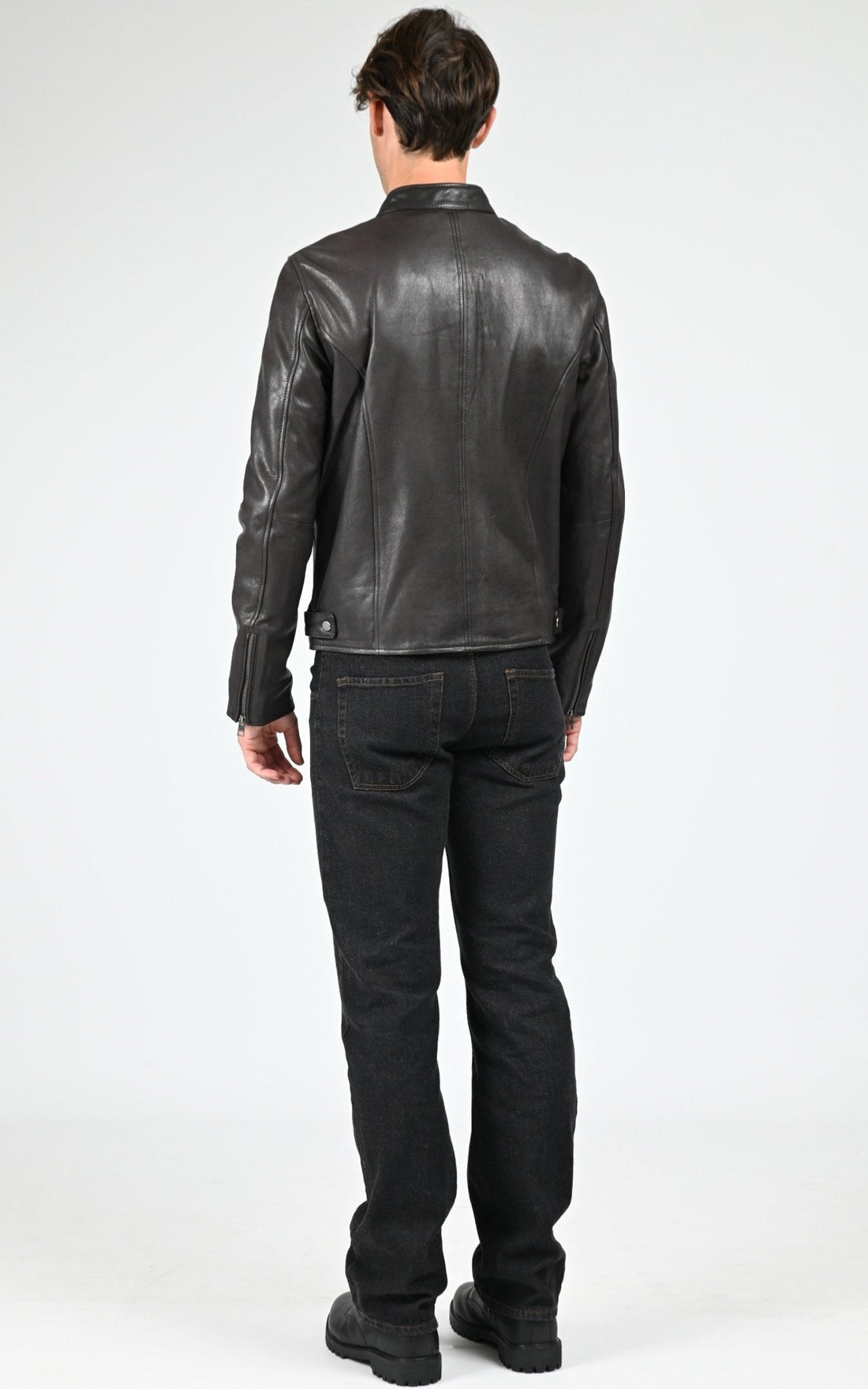 Blouson Cuir Homme Oakwood, modèle Kevin 65086 de couleur dark brown 504