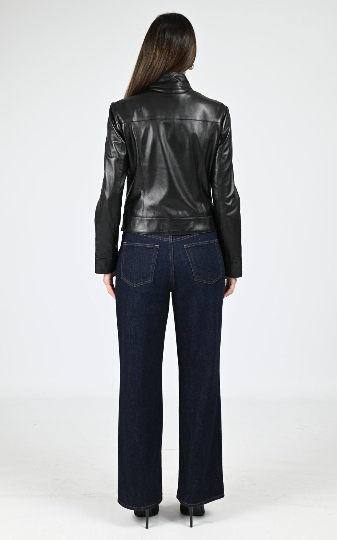 Blouson Cuir Femme Cuirco, modèle Kiss 65222 de couleur noir  501