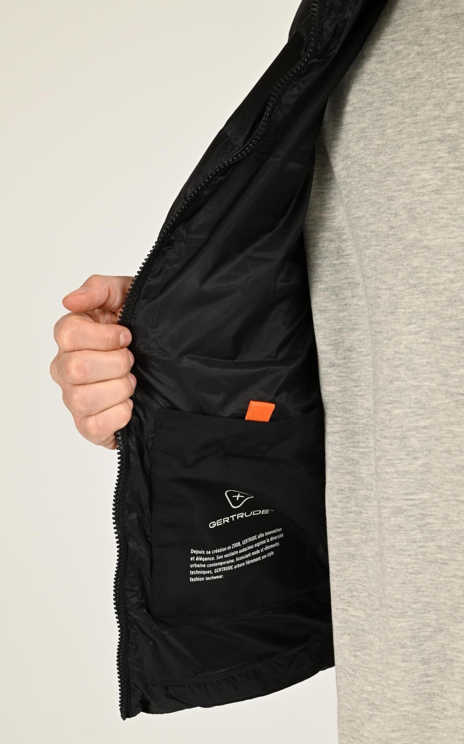 Doudoune Textile Homme Gertrude Et Gaston, modèle Kitou light de couleur black 6