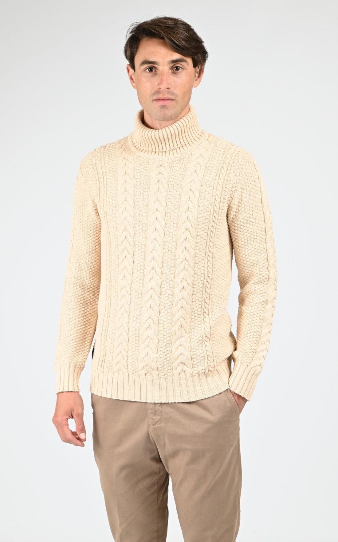 Pull Textile Homme Daytona 73, modèle Lander 103016 de couleur cognac