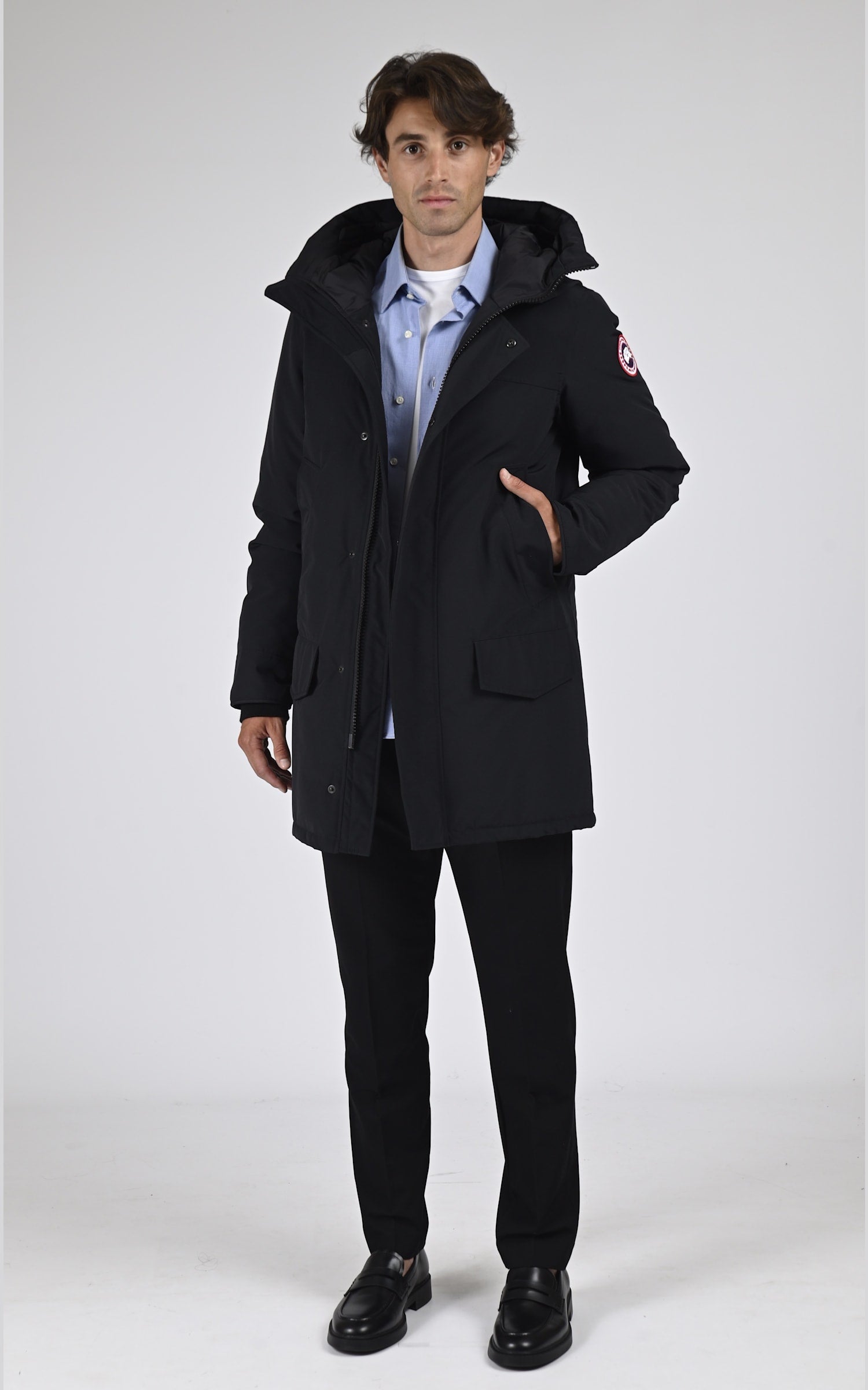 3/4 doudoune Textile Homme Canada goose, modèle Langford 2052m de couleur noir 3