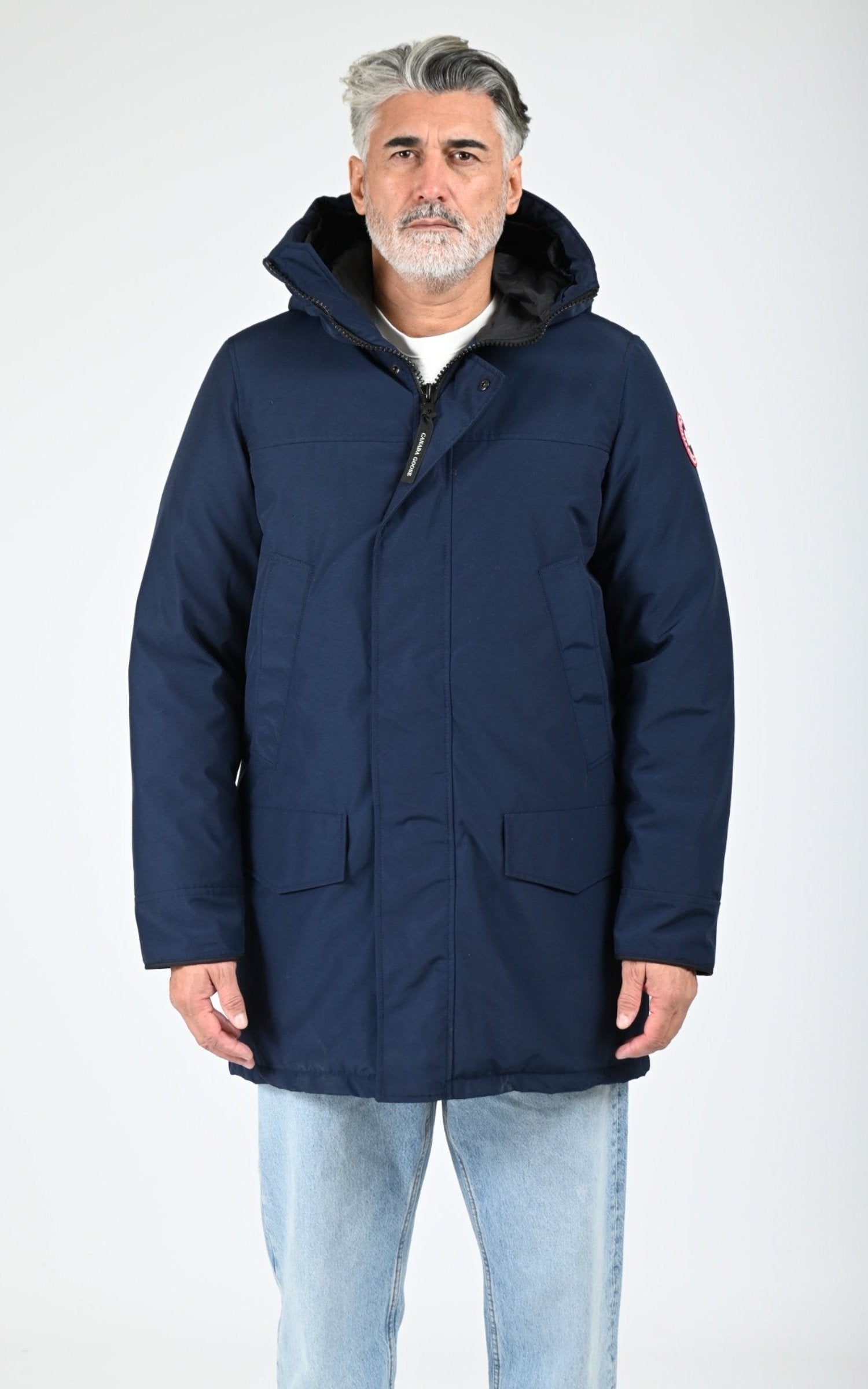3/4 doudoune Textile Homme Canada Goose, modèle Langford 2052m de couleur atlantic navy  63