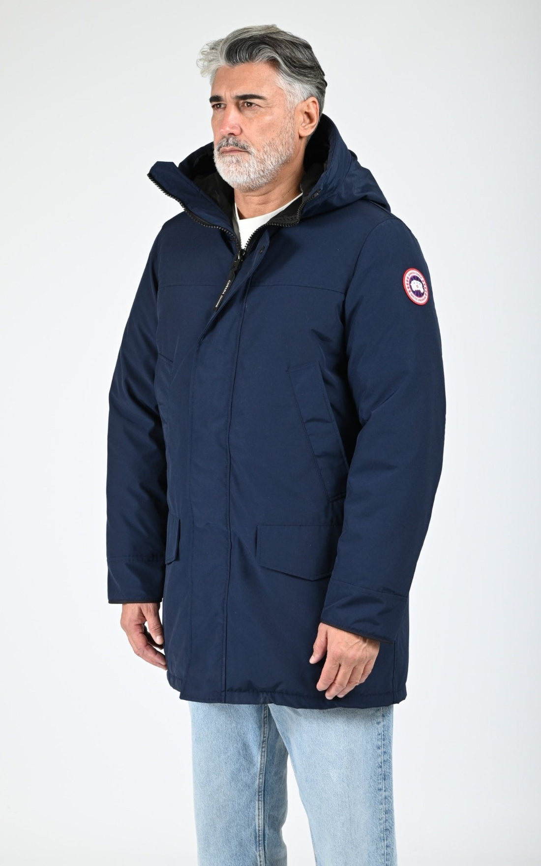 3/4 doudoune Textile Homme Canada Goose, modèle Langford 2052m de couleur atlantic navy  63